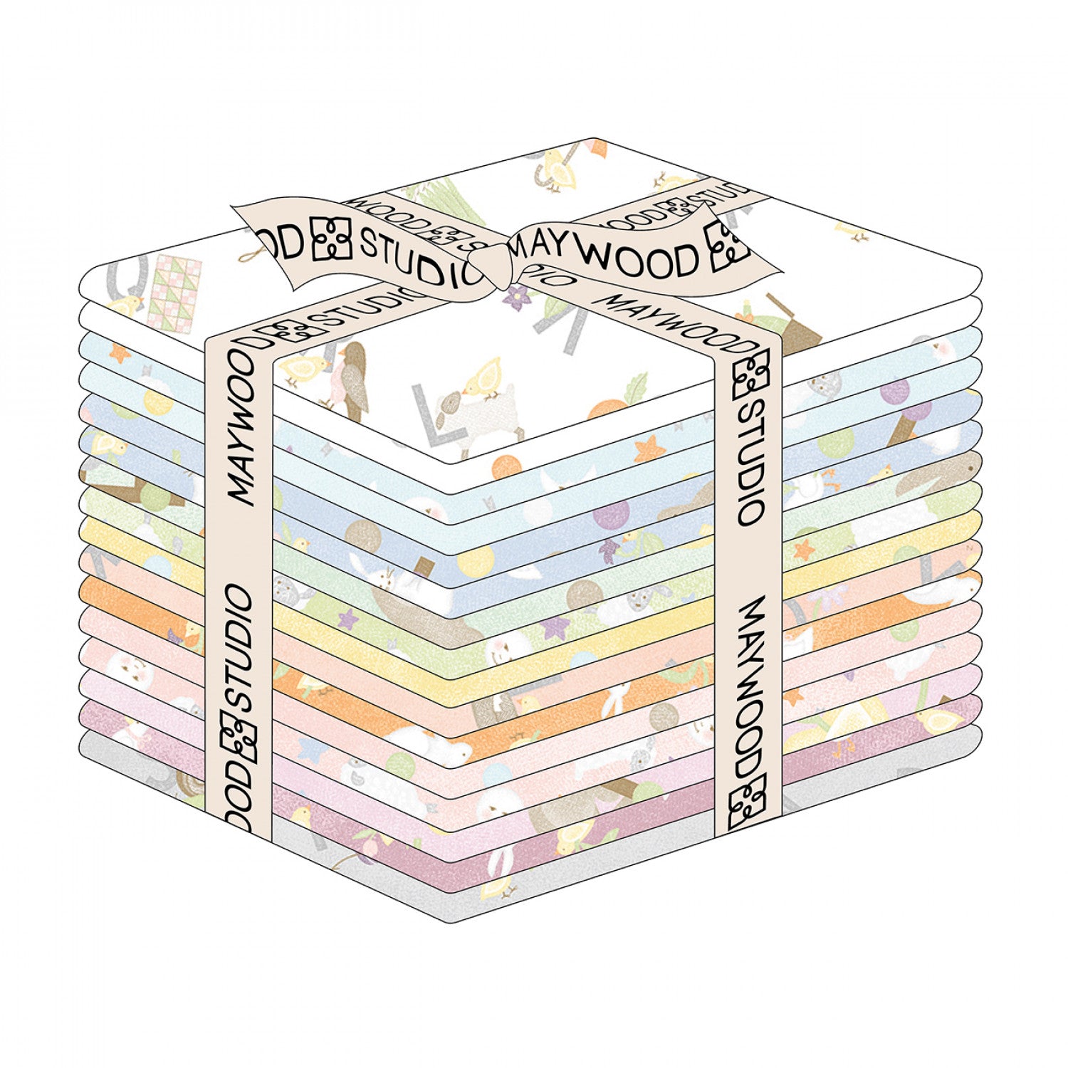 Little Chicks Flannel | Fat Quarter Bundle by Bonnie Sullivan for Maywood Studio | 16 pcs