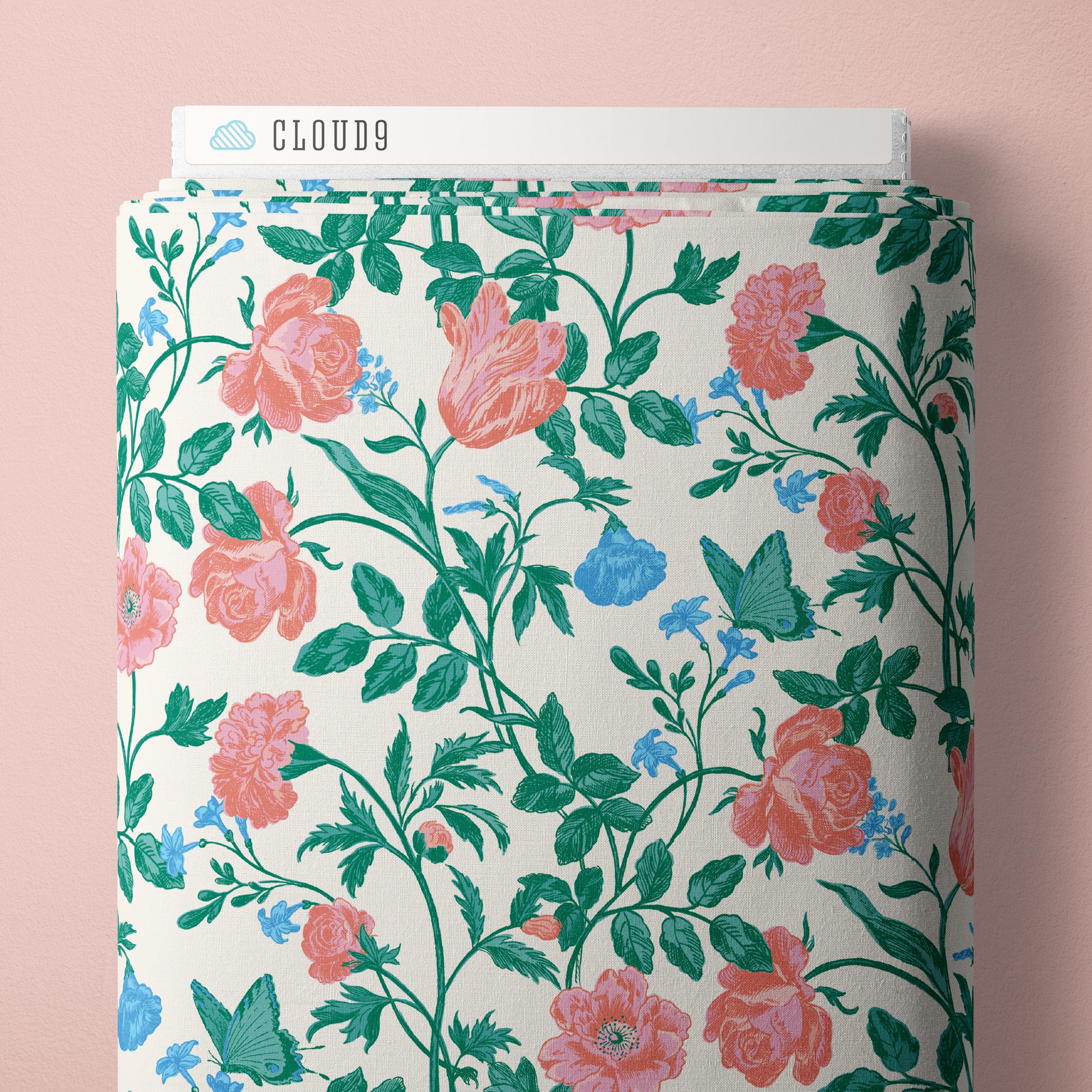 Garden Reverie | Jardin Cream by Cassidy Demkov for Cloud9 | 100% Organic Cotton