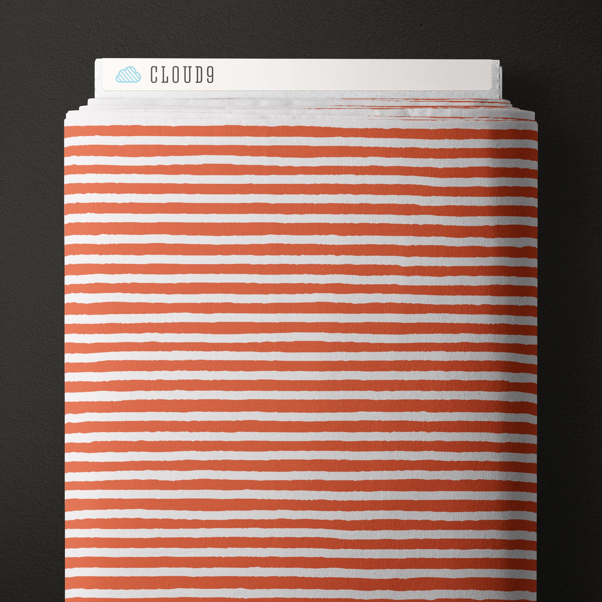 Gothic Whimsy | Stripes - Orange/White (227999) by Anequ Studio for Cloud9 | 100% Organic Cotton