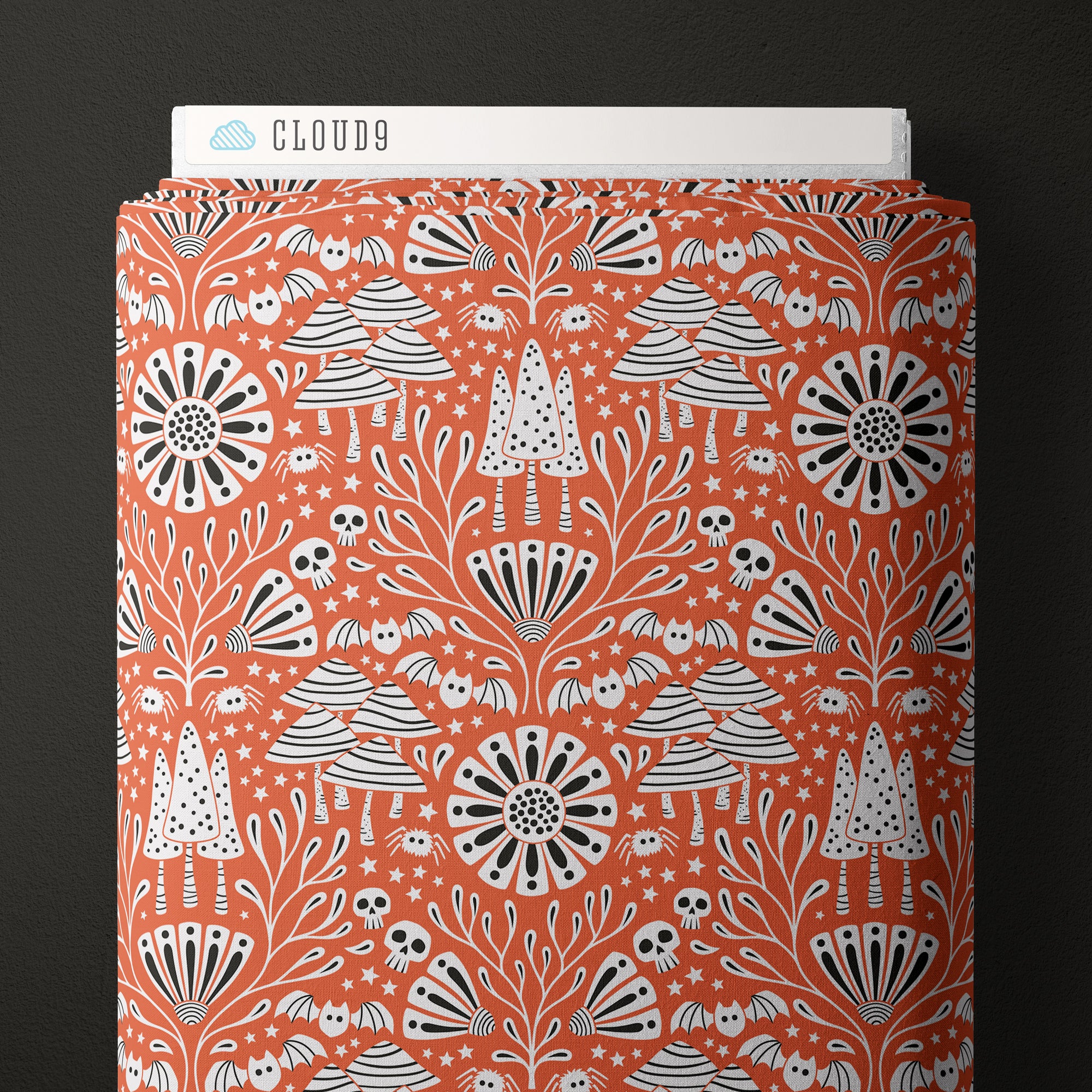 Gothic Whimsy | Gothic Forest - Orange (227995) by Anequ Studio for Cloud9 | 100% Organic Cotton