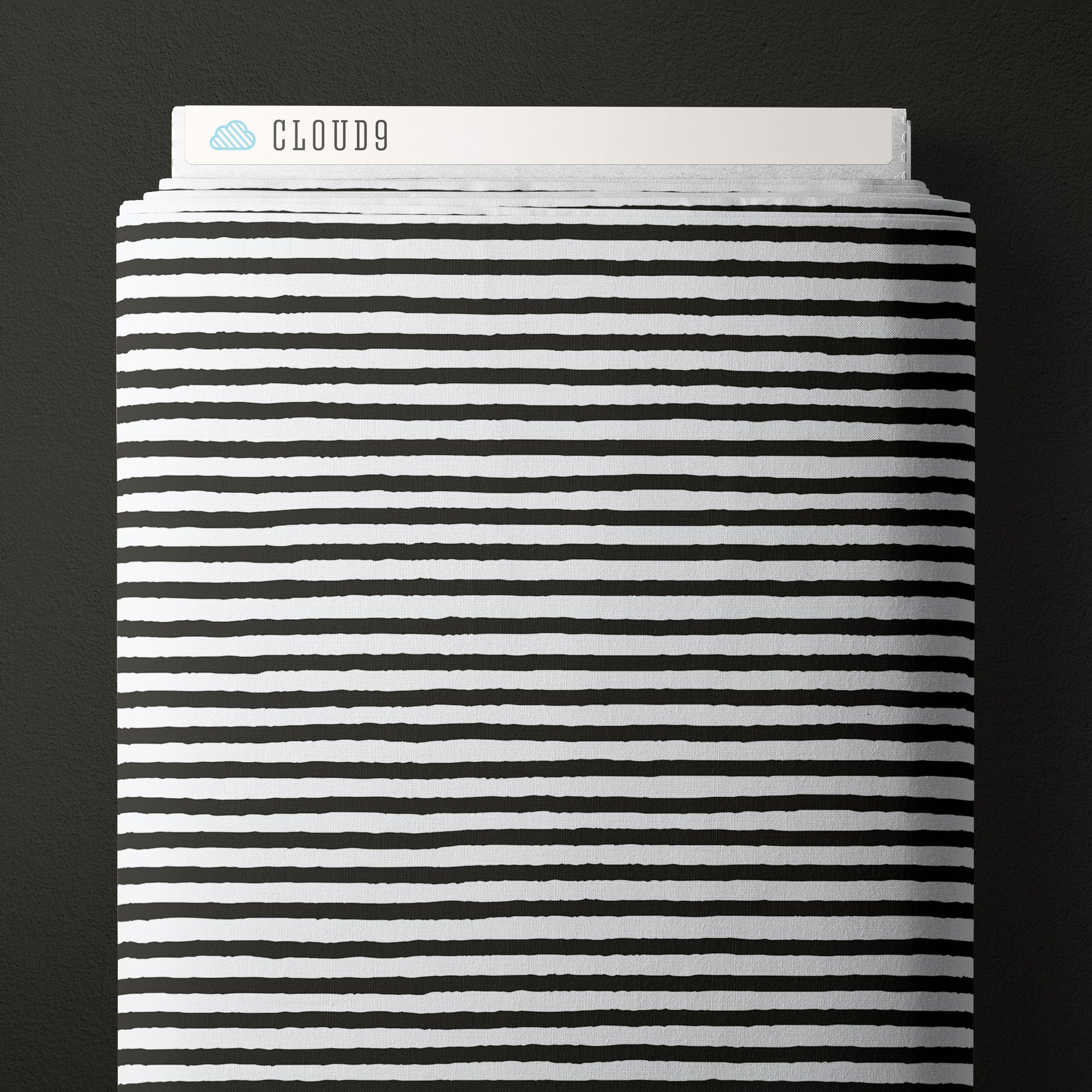 Gothic Whimsy | Stripes - Black/White (227998) by Anequ Studio for Cloud9 | 100% Organic Cotton
