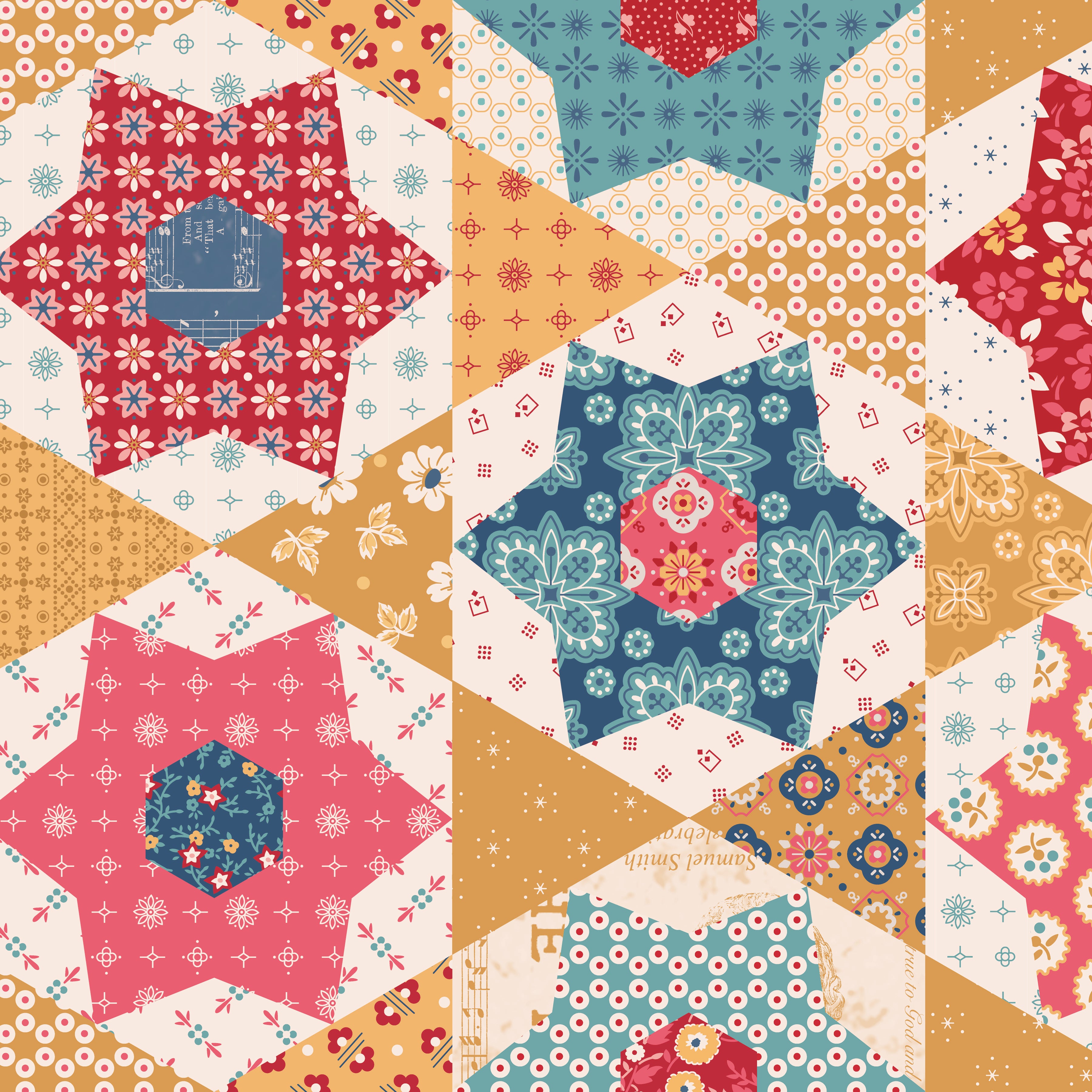 Americana | Stars 57/58" Home Decor Multi by Lori Holt for Riley Blake | HD16101-MULTI