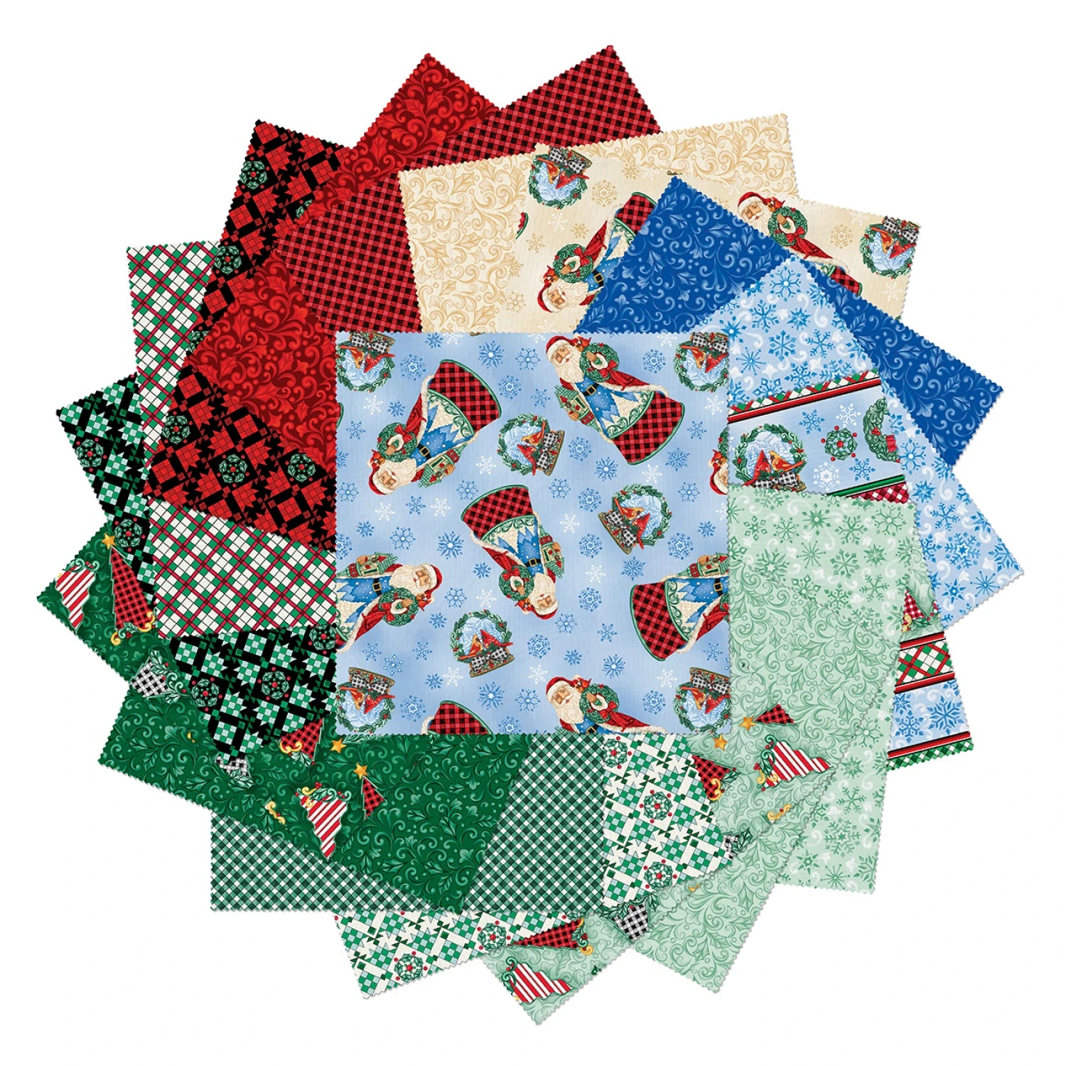 Highland Glen | 10" Square Pack by Jim Shore for Benartex | 42 pcs | 100% Cotton