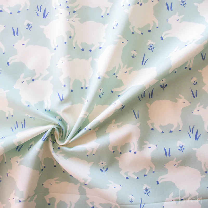 Homestead | Little Lamb - Mint by Emily Isabella for Birch Fabrics | EI-34-MINT | 100% Organic Cotton