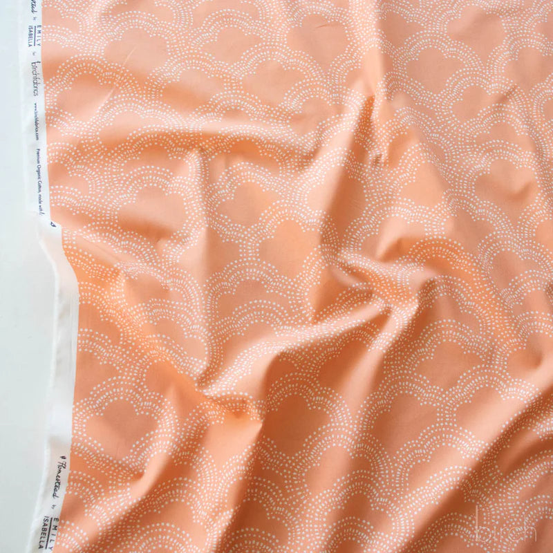 Homestead | Clouds - Apricot by Emily Isabella for Birch Fabrics | EI-32-APRICOT | 100% Organic Cotton