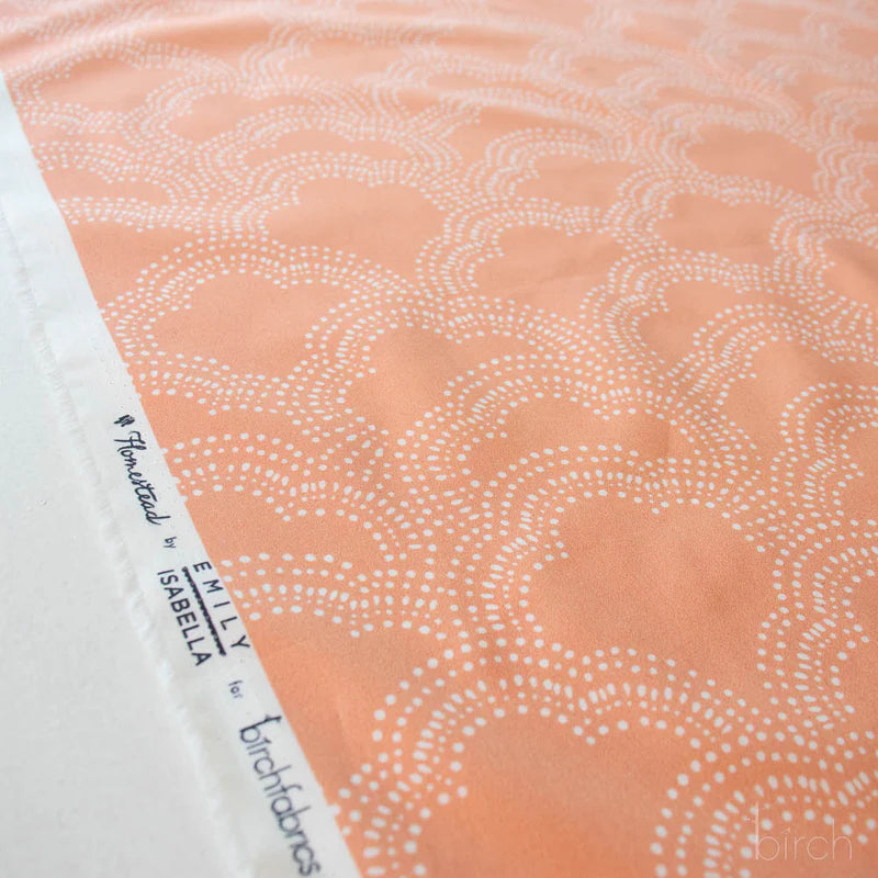 Homestead | Clouds - Apricot by Emily Isabella for Birch Fabrics | EI-32-APRICOT | 100% Organic Cotton
