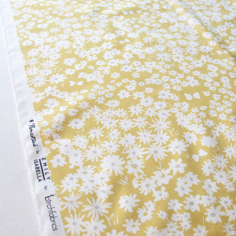 Homestead | Daisy Bed - Sun by Emily Isabella for Birch Fabrics | EI-31-SUN | 100% Organic Cotton