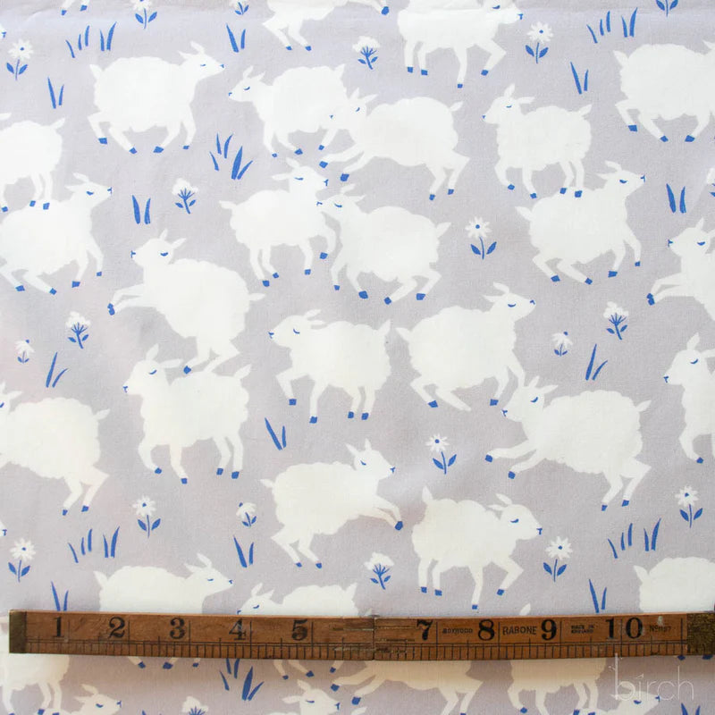 Homestead | Little Lamb - Fog by Emily Isabella for Birch Fabrics | EI-34-FOG | 100% Organic Cotton