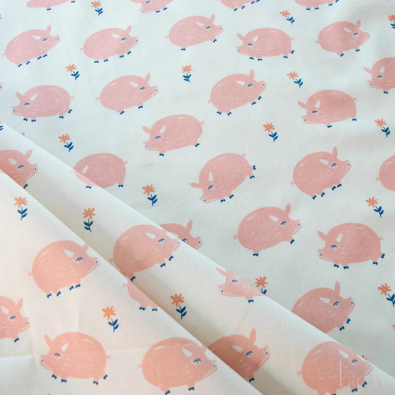 Homestead | Oink by Emily Isabella for Birch Fabrics | EI-28 | 100% Organic Cotton