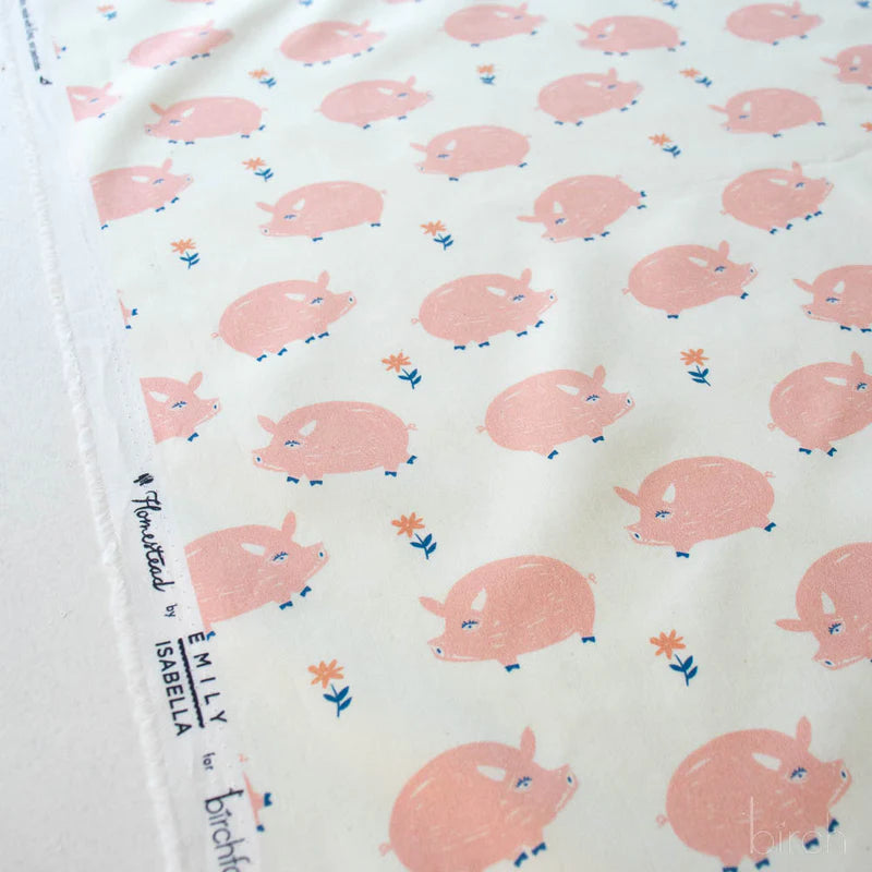 Homestead | Oink by Emily Isabella for Birch Fabrics | EI-28 | 100% Organic Cotton