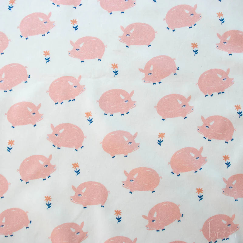 Homestead | Oink by Emily Isabella for Birch Fabrics | EI-28 | 100% Organic Cotton