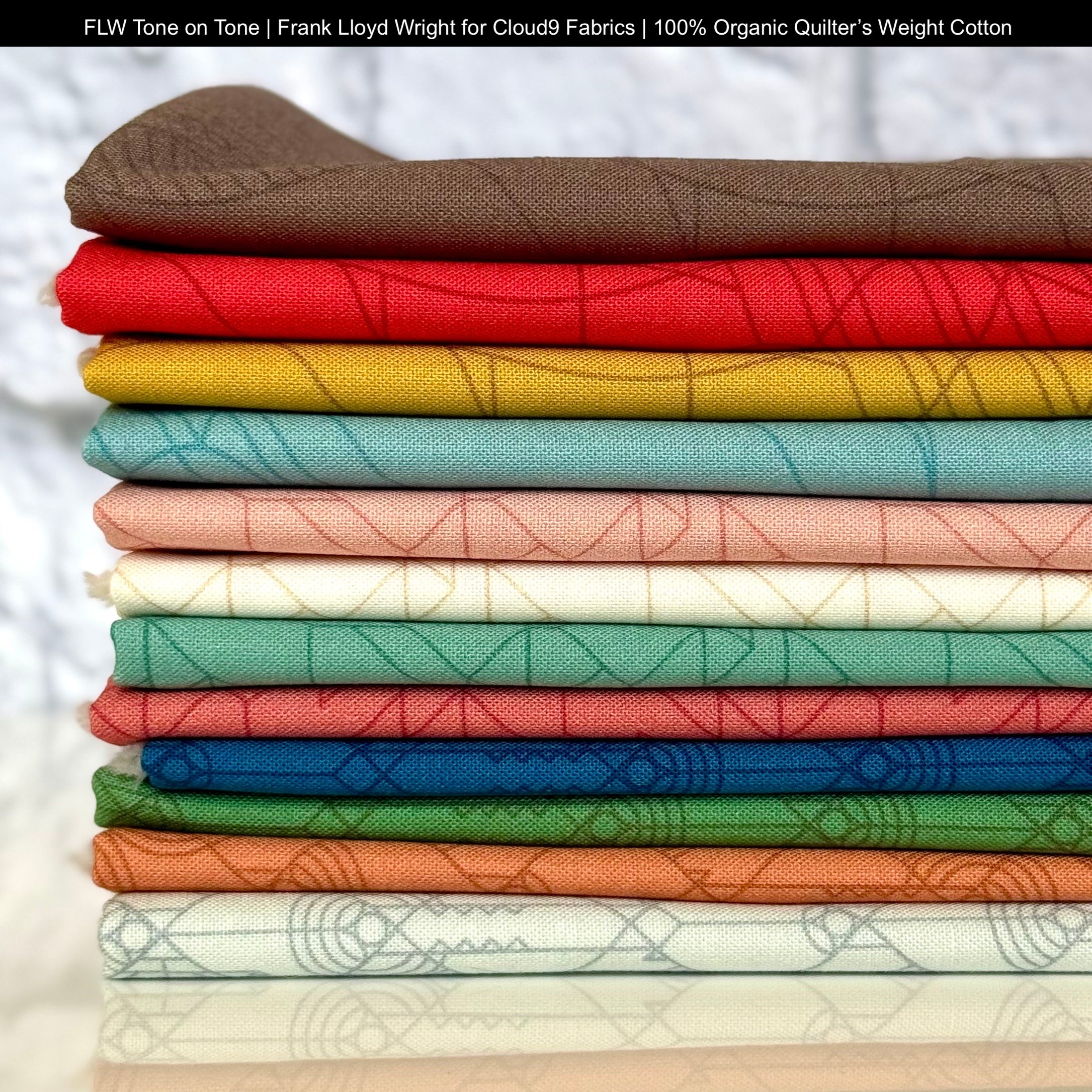 Frank Lloyd Wright Collection by Cloud9 | April Showers - Sun Tan Tonal Blender (227975) | 100% Organic Cotton