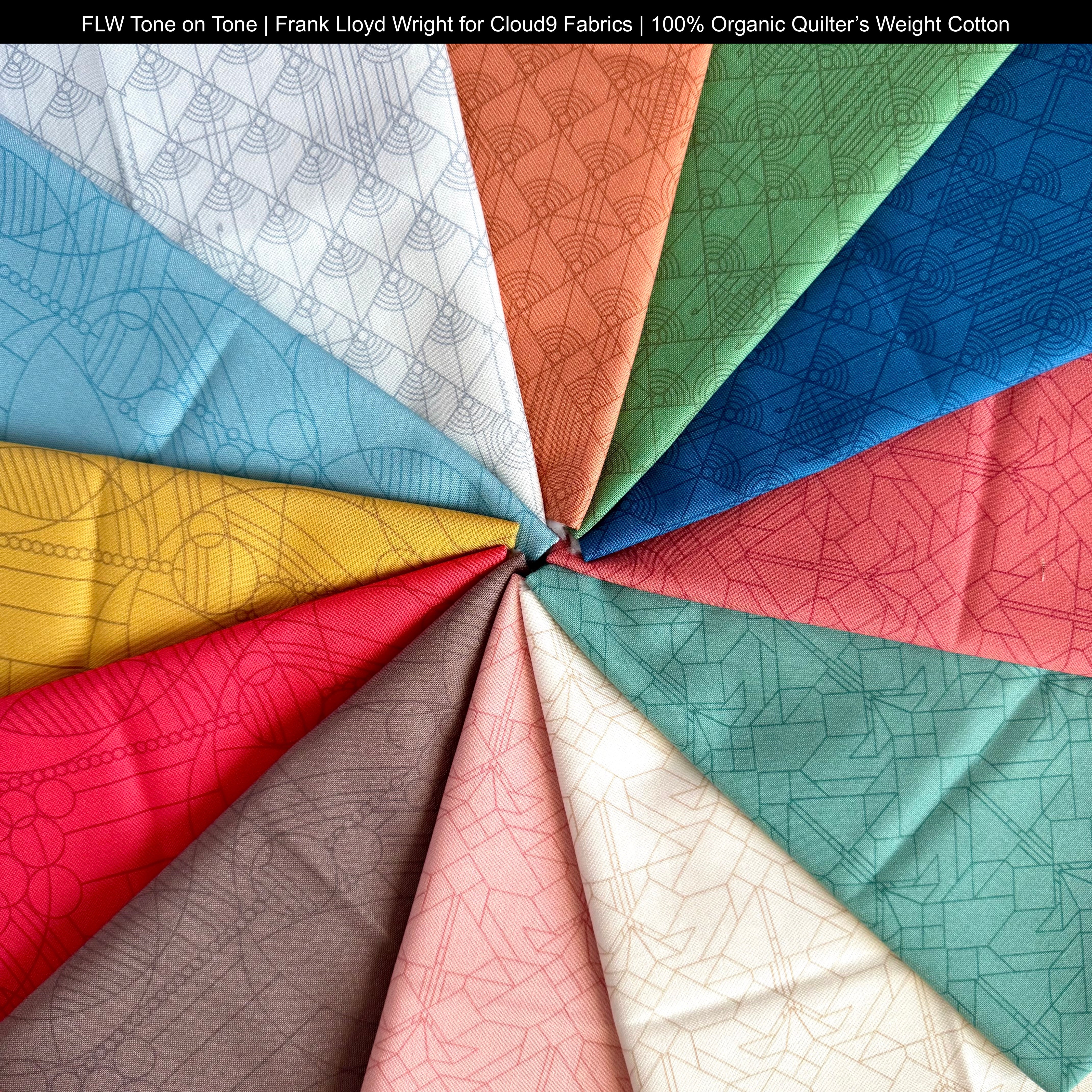 Frank Lloyd Wright Collection by Cloud9 | April Showers - Sun Tan Tonal Blender (227975) | 100% Organic Cotton