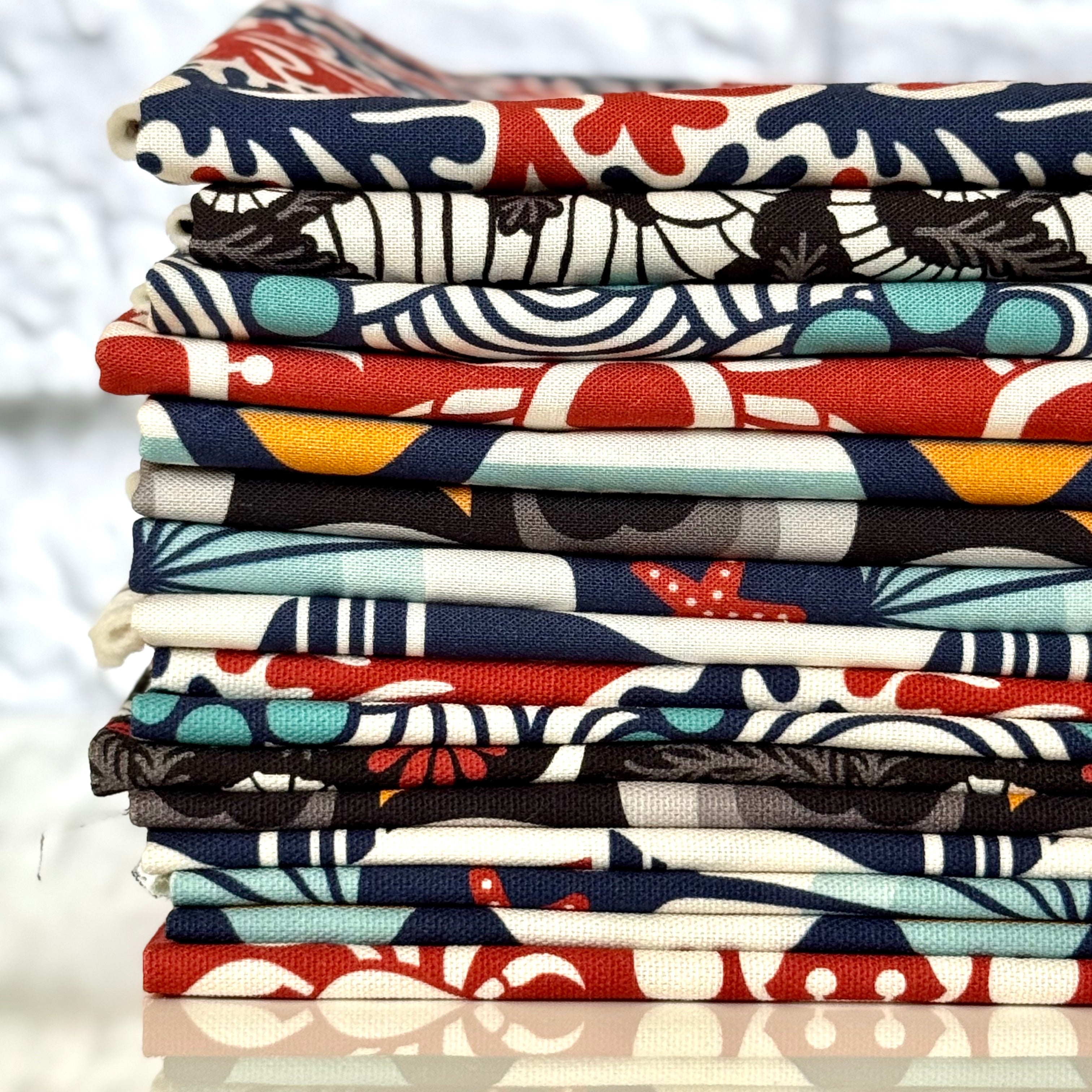 Ocean Motion | Seahorses by RouCouCou for Cloud9 | 227986 | 100% Organic Cotton