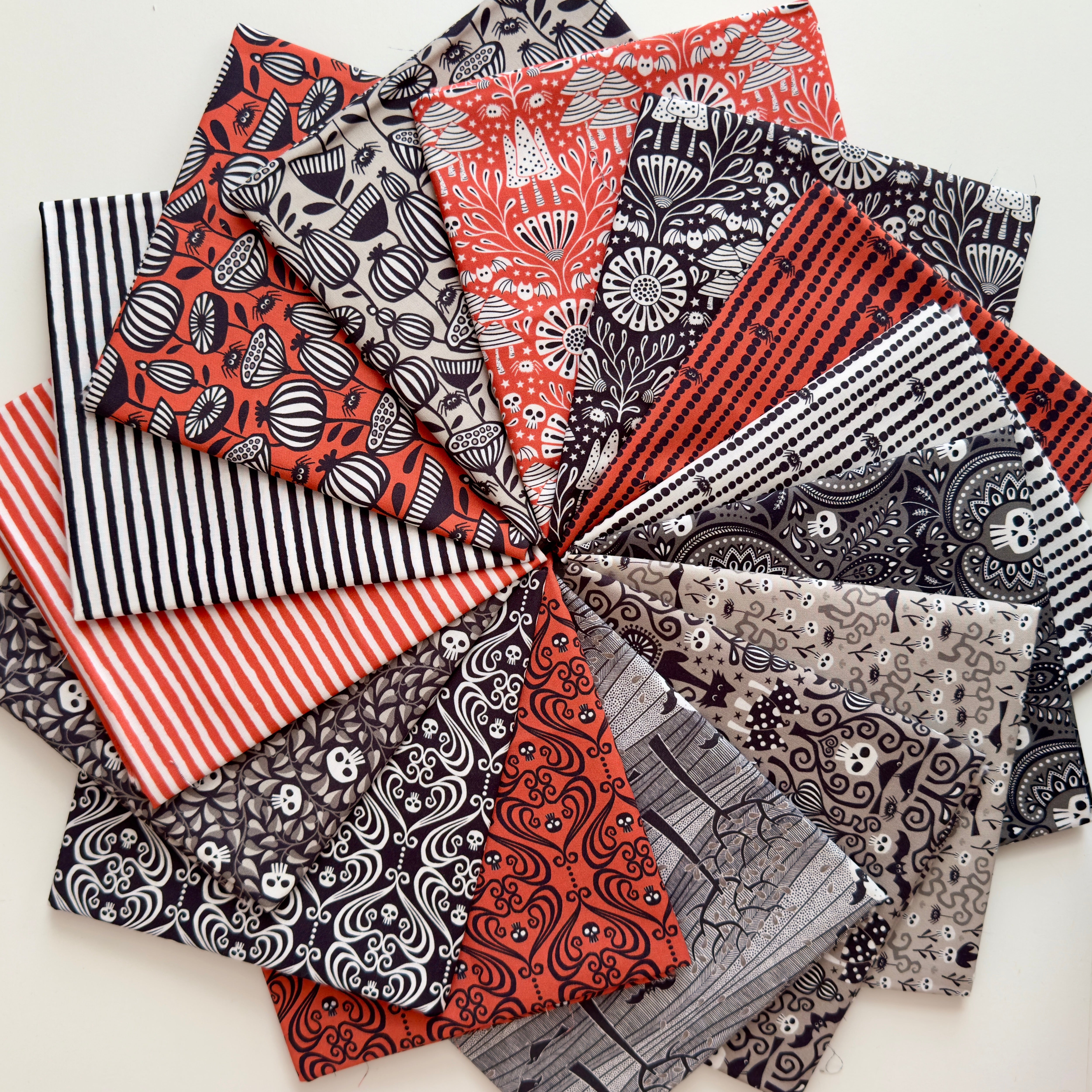 Gothic Whimsy | Skulls Garden (227990) by Anequ Studio for Cloud9 | 100% Organic Cotton