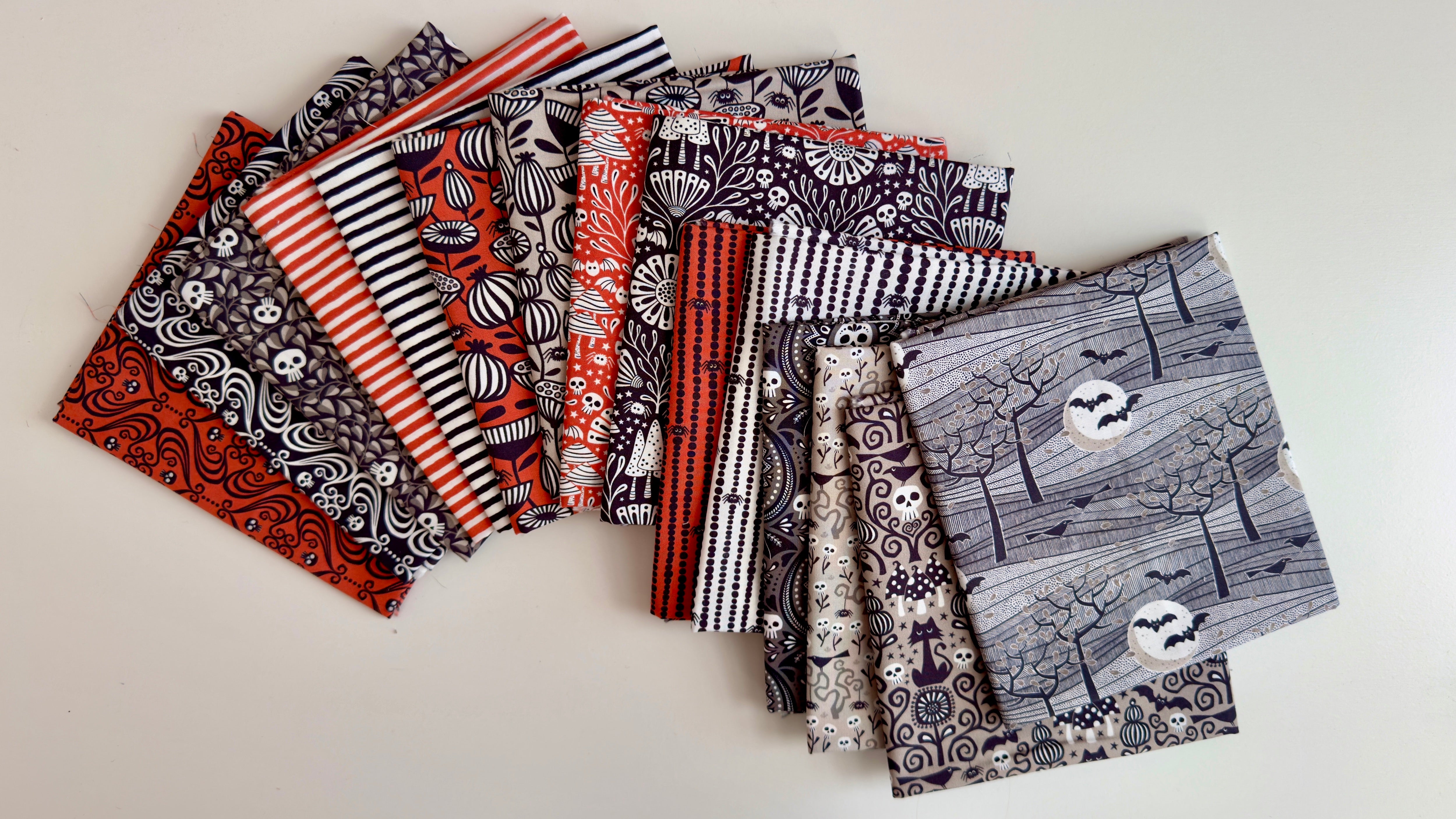 Gothic Whimsy | Skulls Garden (227990) by Anequ Studio for Cloud9 | 100% Organic Cotton