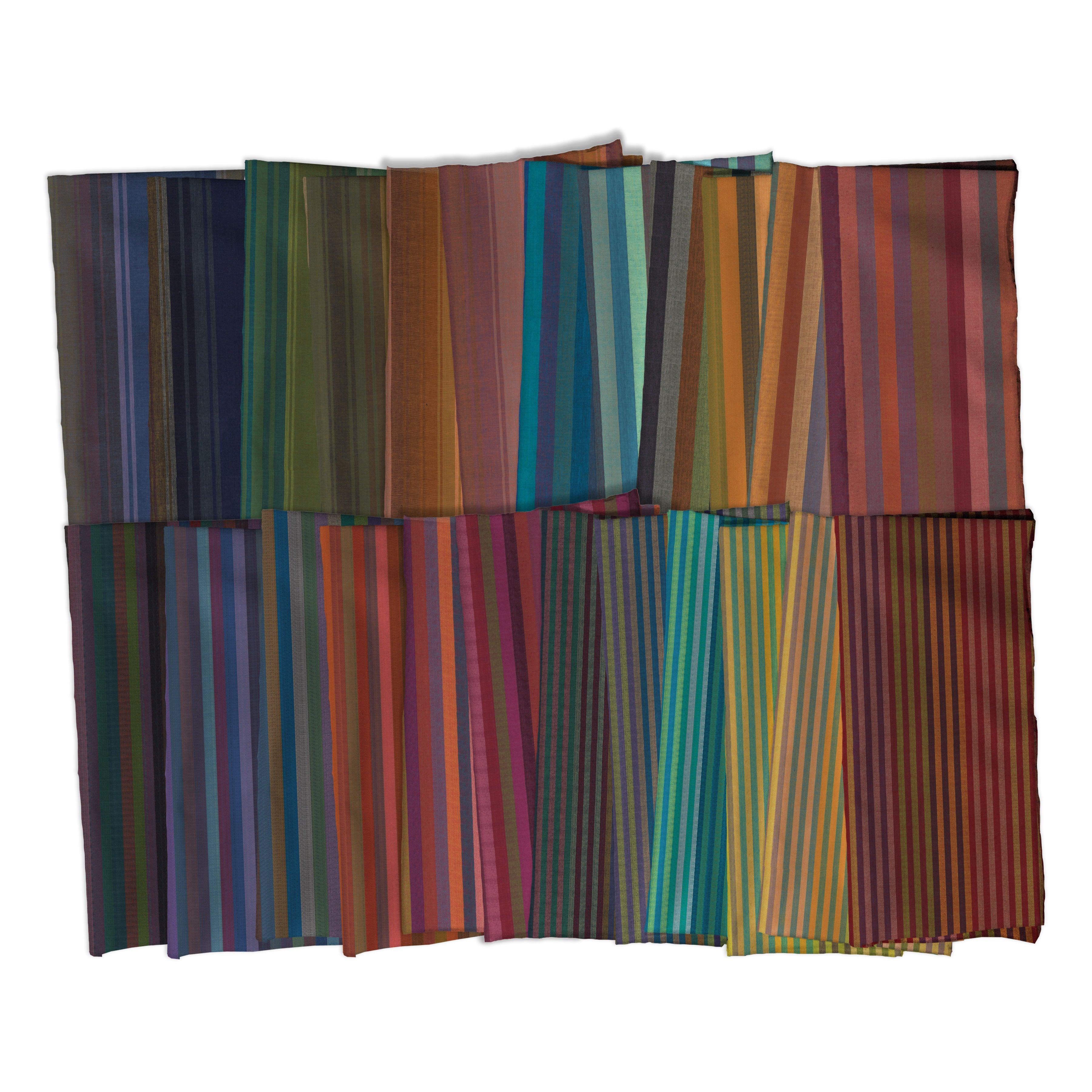 Woven Stripes | Fat Quarter Bundle by Kaffe Fassett for Free Spirit | 24 pcs