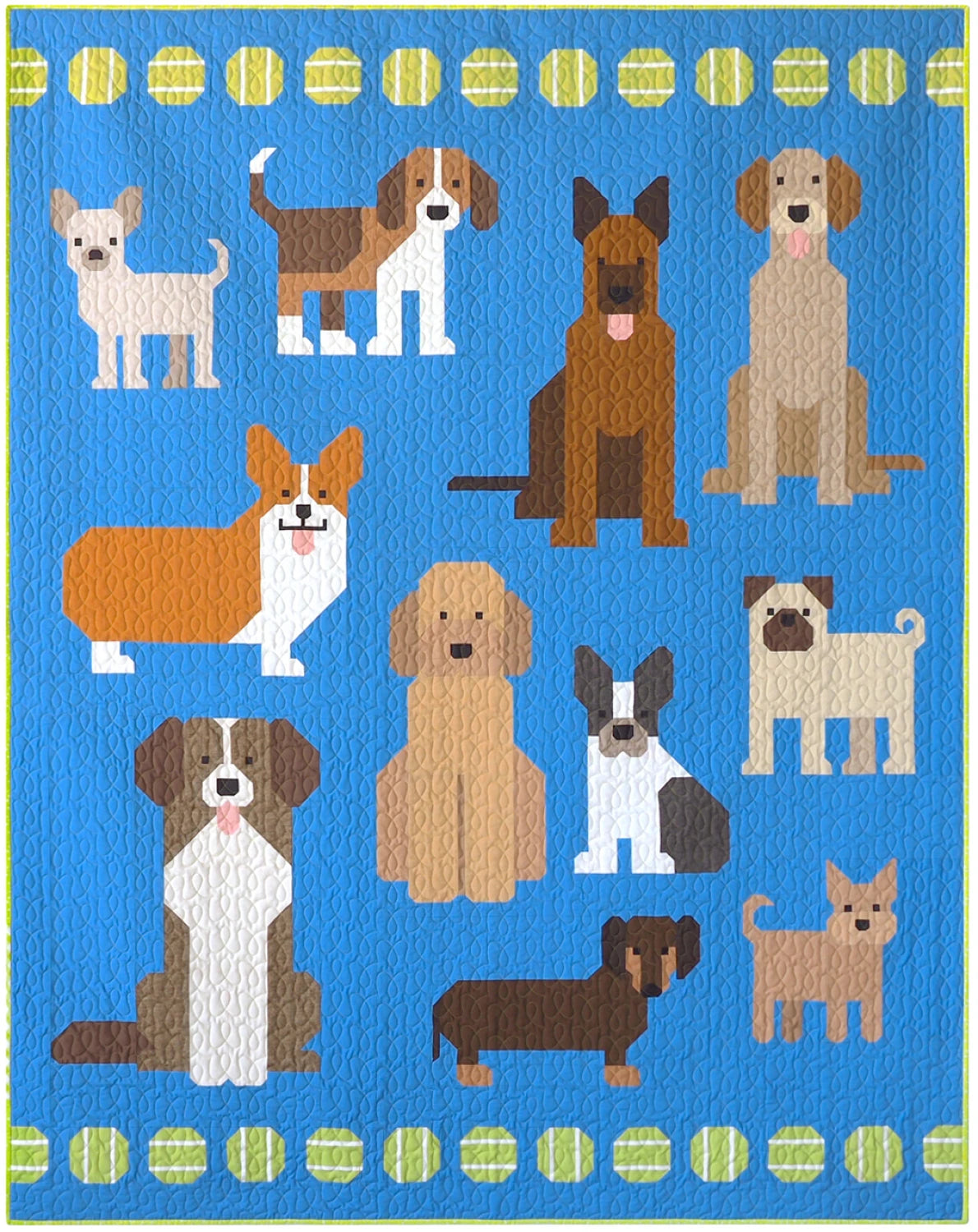 Dog Park Quilt Kit by Elizabeth Hartman for Robert Kaufman | 68" x 86"