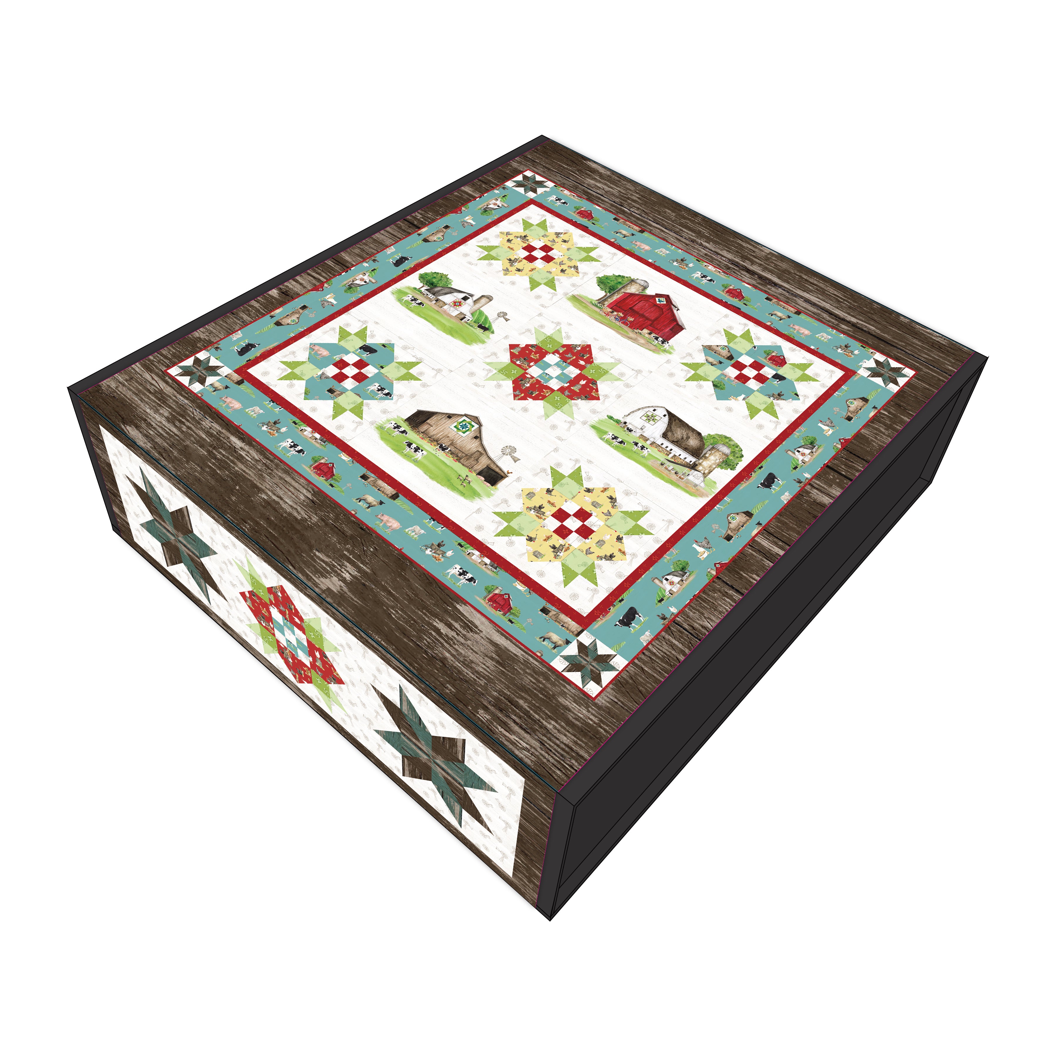 Spring Barn Quilts | Barn Panel Quilt Boxed Kit by Tara Reed for Riley Blake Designs | 60" x 60"