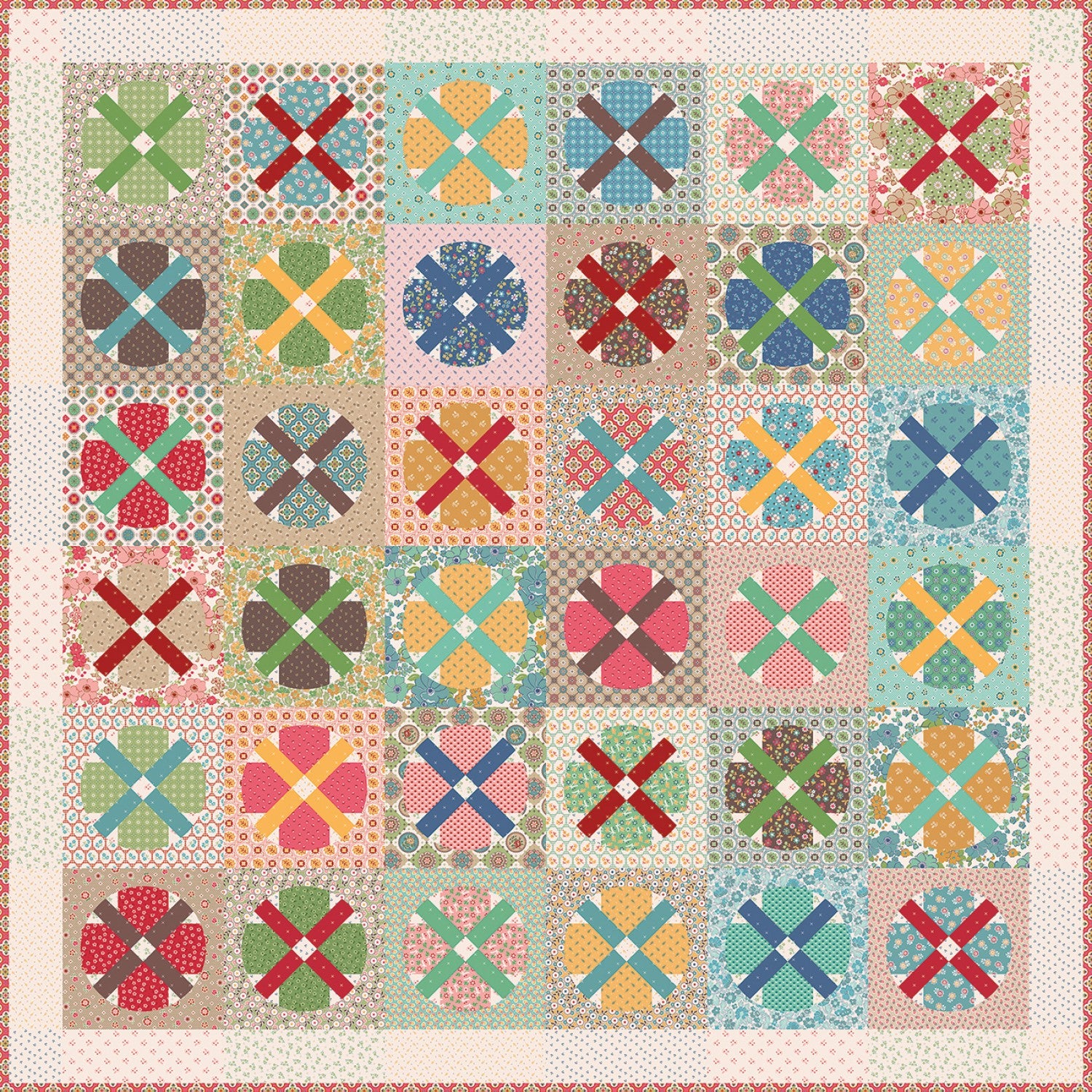 Mercantile Penny Candy Quilt Kit by Lori Holt (60" x 60")