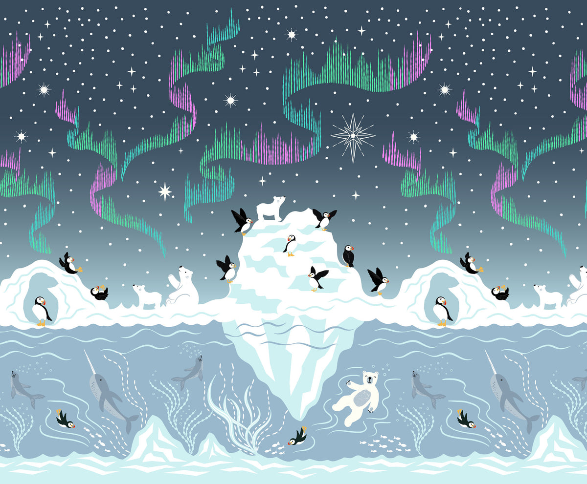 Where the Sky Dances | Double Edge Border with Pearlescent by Lewis & Irene | L62