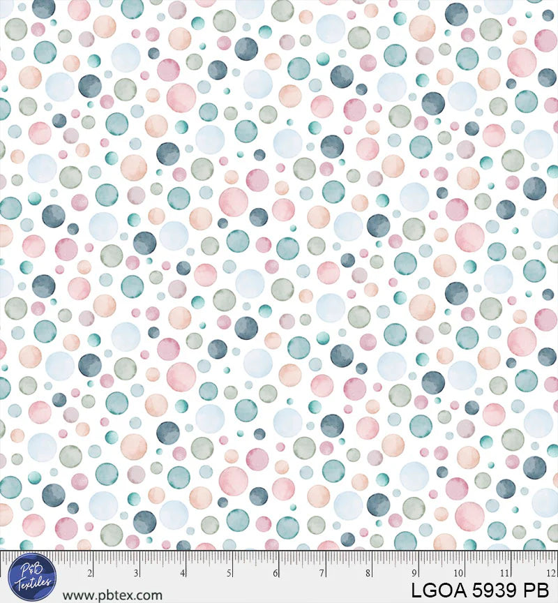 Let's Go on an Adventure | Bubble Dots Pastels by Brett Blumenthal for P&B Textiles | LGOA5939-PB