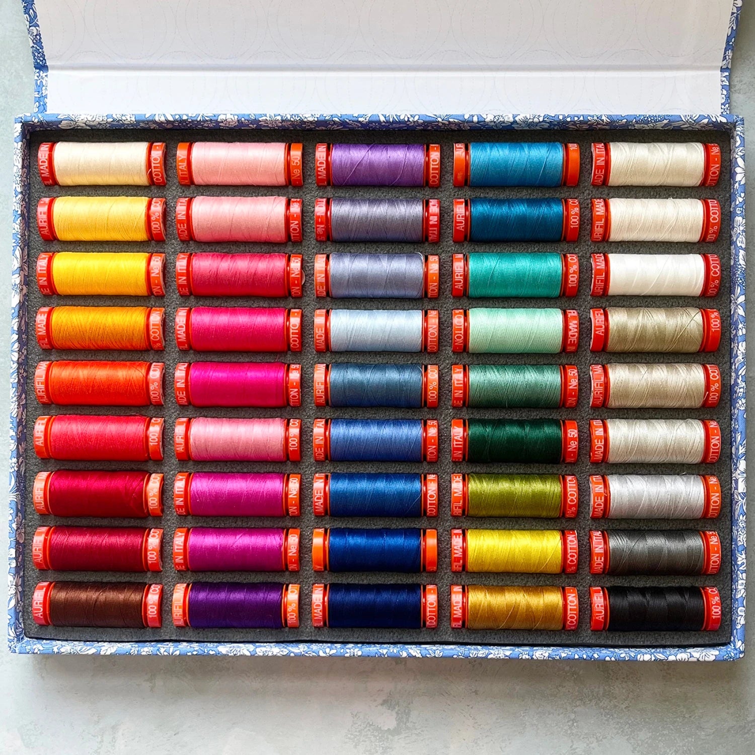 Aurifil x Liberty 50wt Cotton Thread Collection - 45 small spools