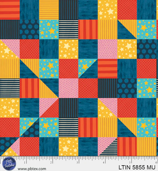 Love, Teach, Inspire | Stellar Patchwork by Arrolyn Weiderhold for P&B Textiles | LTIN5855-MU