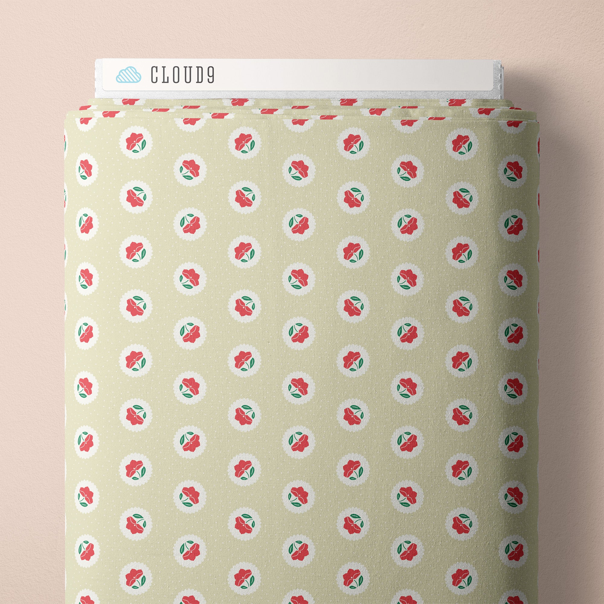 Little Bo | Dot Blossoms - Watermelon by Kimberly Morgan for Cloud9 | 227809 | 100% Organic Cotton