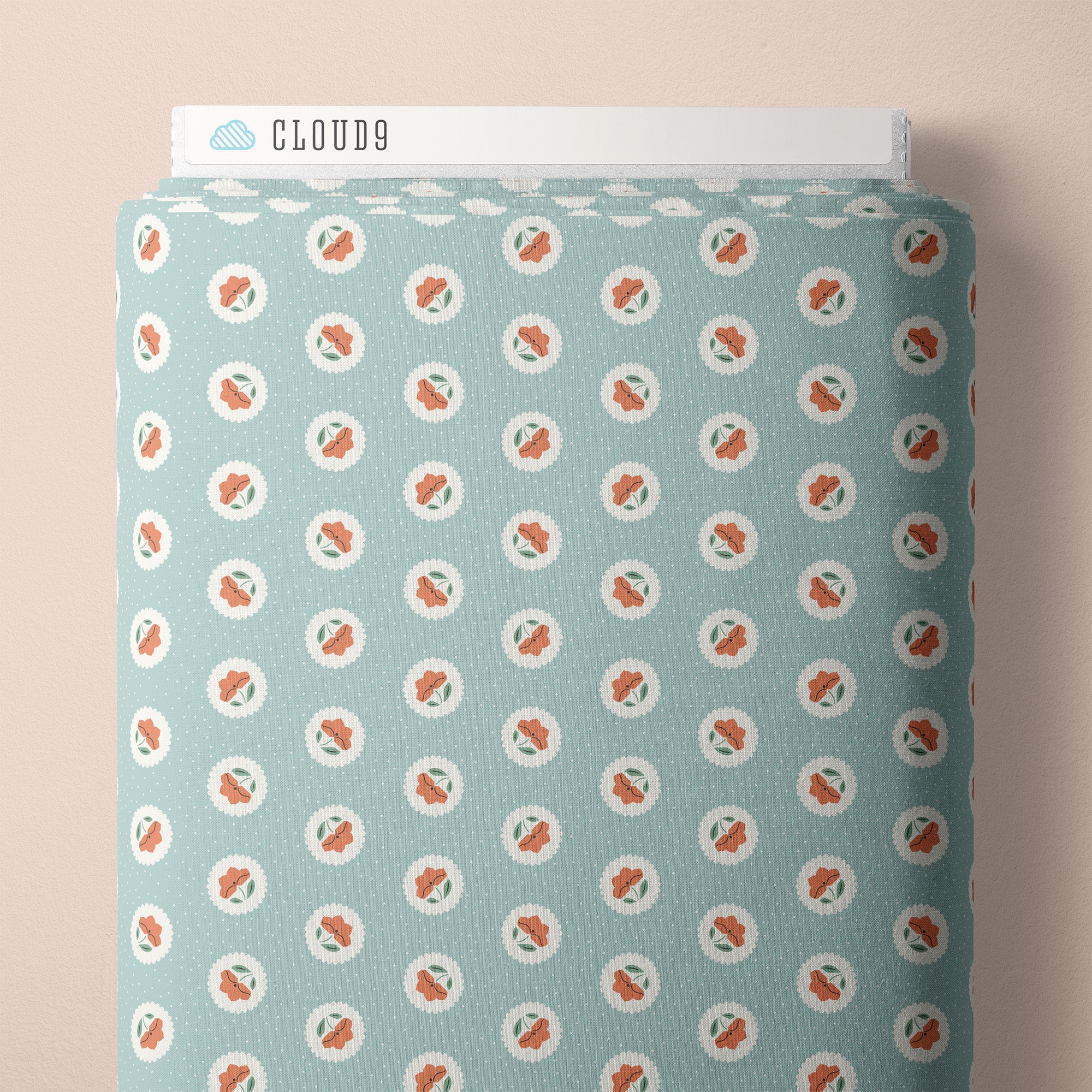 Little Bo | Dot Blossoms - Powder by Kimberly Morgan for Cloud9 | 227810 | 100% Organic Cotton