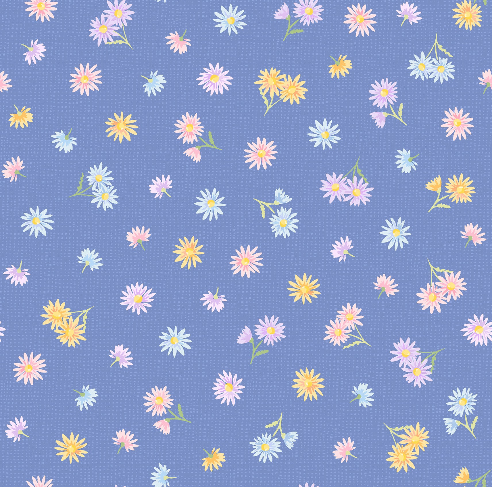 Gathering Sun | Tossed Floral Blue by Maywood Studio | MAS11193-B