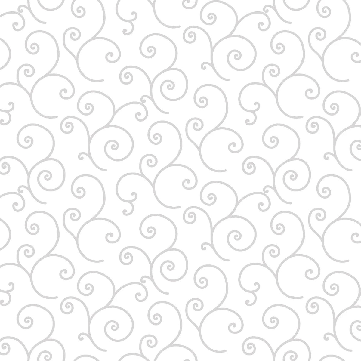 Kimberbell Basics | White on White Scroll by Maywood Studio | MAS8243-WW