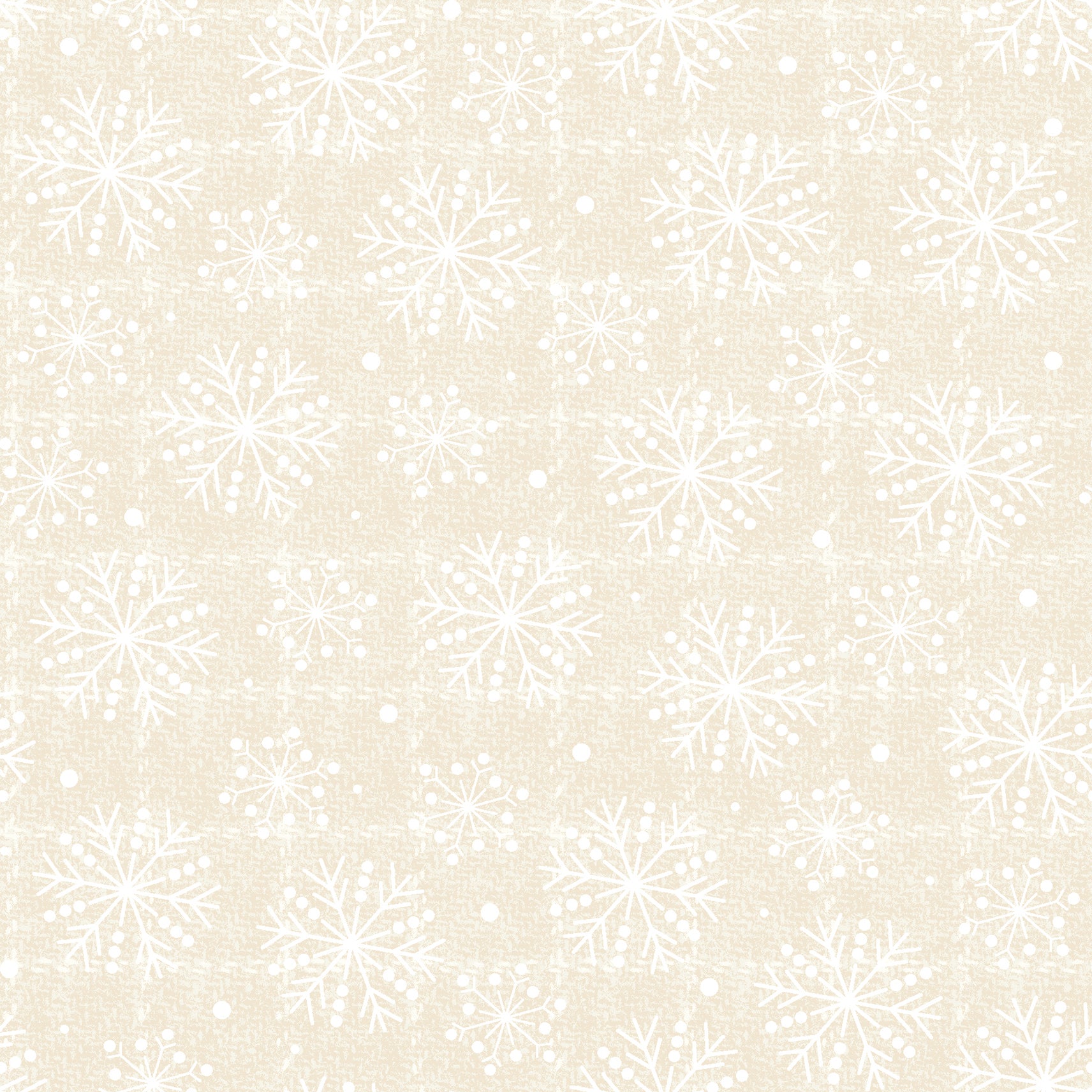 Holly Jolly Flannel | Snowflakes - Cream by Bonnie Sullivan for Maywood Studio | MASF10895-E
