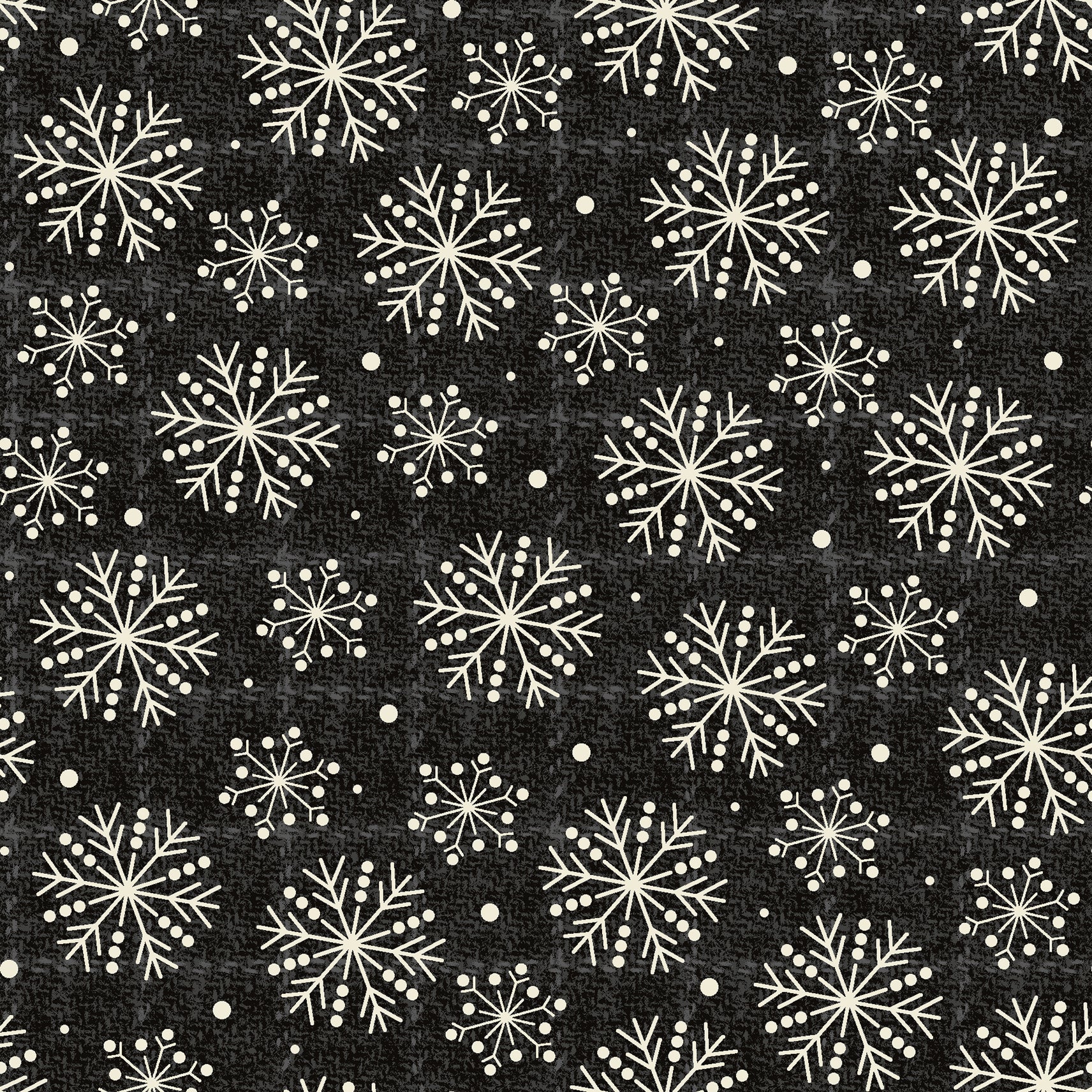 Holly Jolly Flannel | Snowflakes - Black by Bonnie Sullivan for Maywood Studio | MASF10895-J