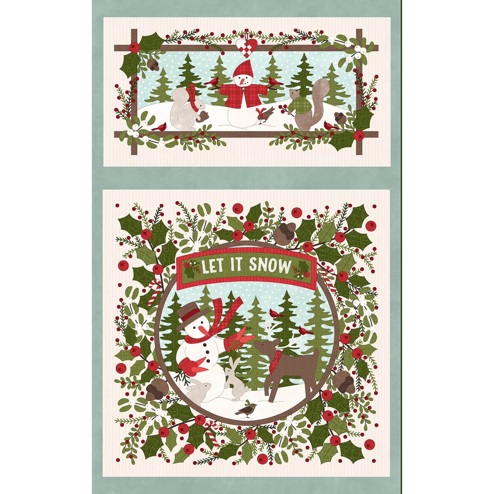 Snowtop Mountain Flannel | 27" Panel - Cream by Bonnie Sullivan for Maywood Studio | MASF11160-E | 100% Cotton Flannel