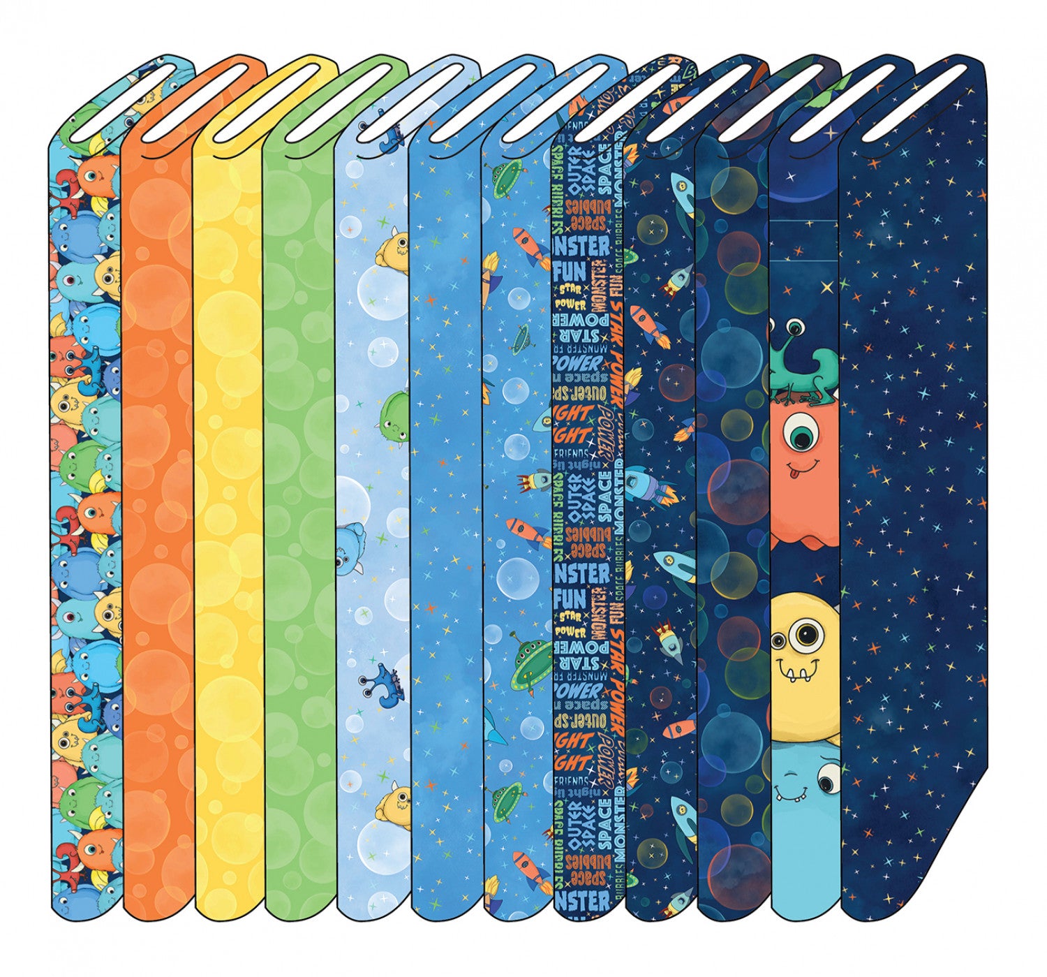 Space Monsters | Bubbles - Green by Maywood Studio | MAS10925-G