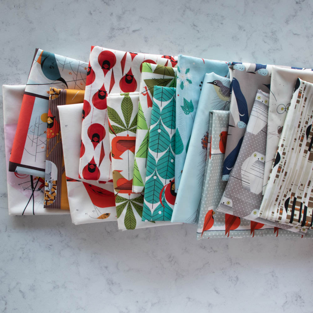 Holiday Best Vol. 2 | Fat Quarter Bundle by Charley Harper for Birch Fabrics | 100% Organic Cotton | 15 pcs
