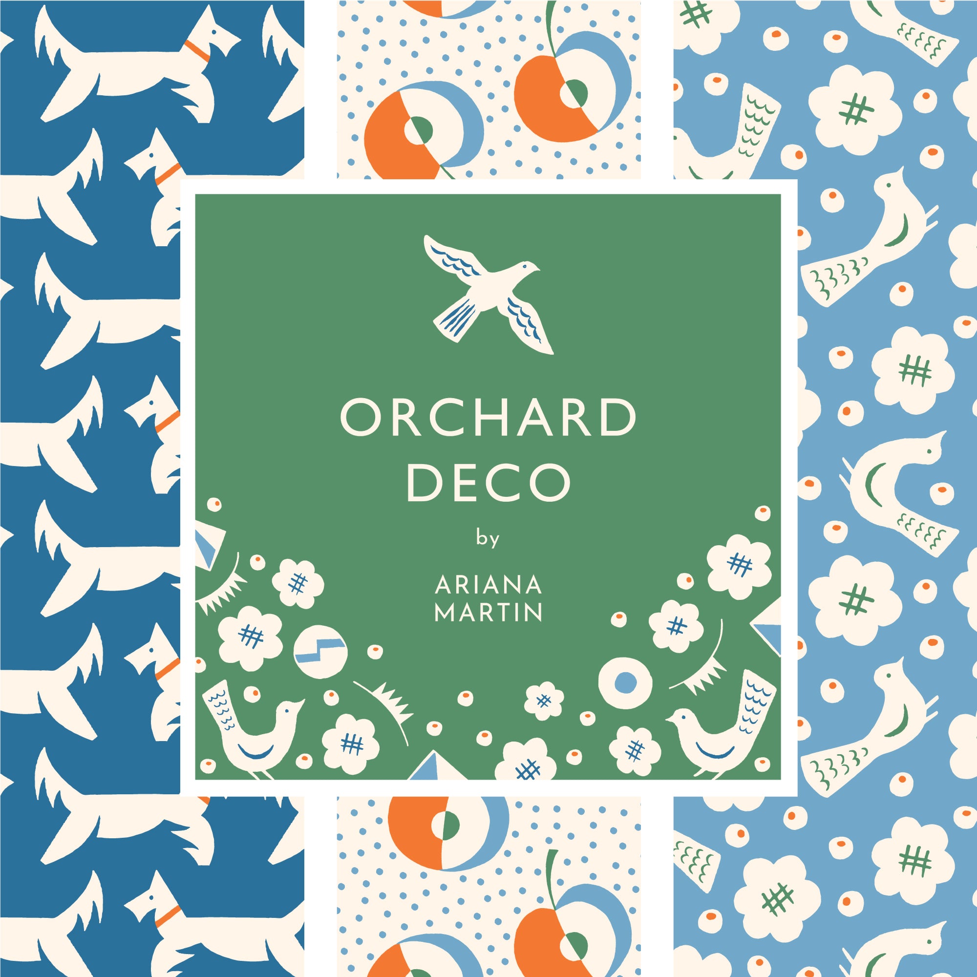 Orchard Deco | Flock Orange by Ariana Martin for Cloud9 | 227941 | 100% Organic Cotton