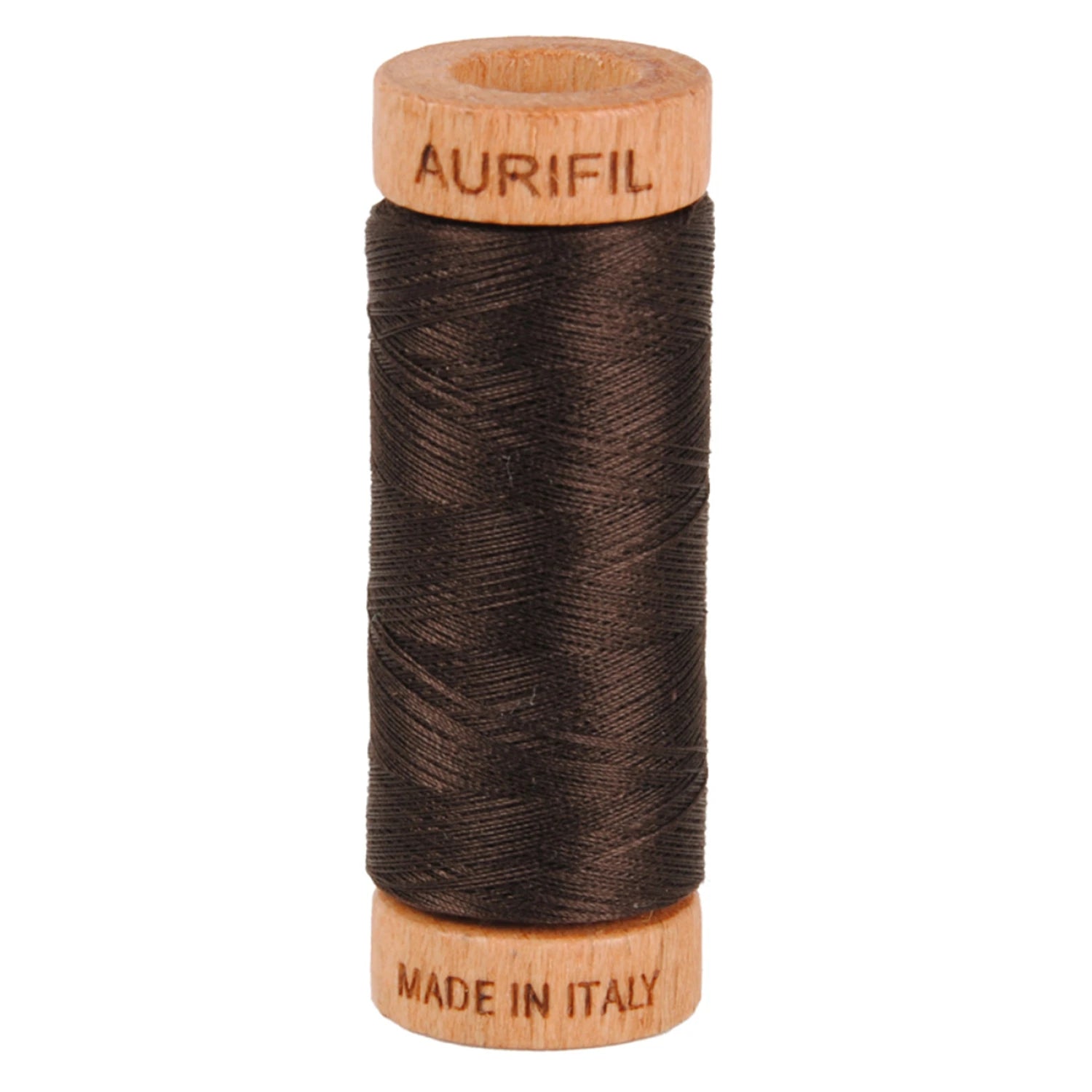 Aurifil 80wt 2-Ply Cotton Thread | Very Dark Bark (#1130) | 300 yds