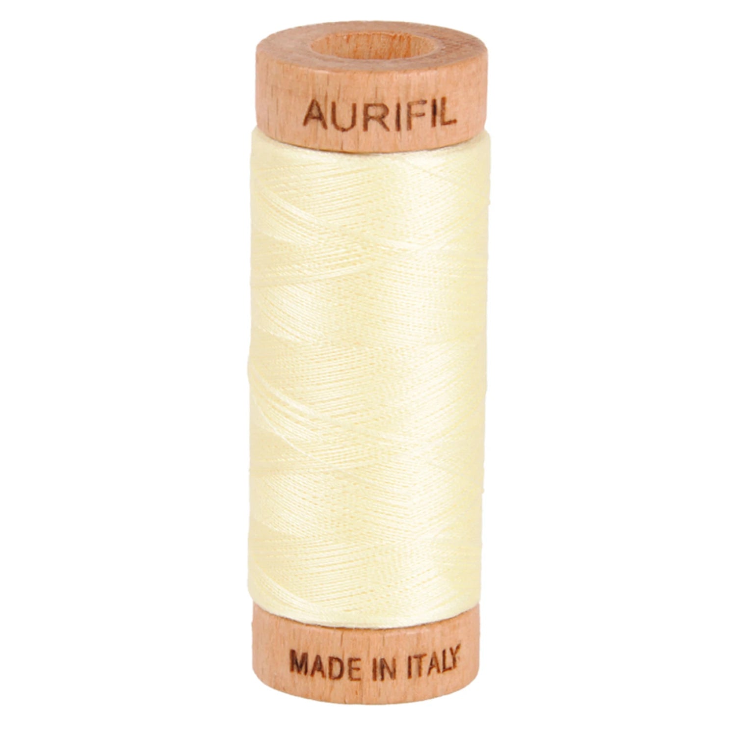 Aurifil 80wt 2-Ply Cotton Thread | Light Lemon (#2110) | 300 yds