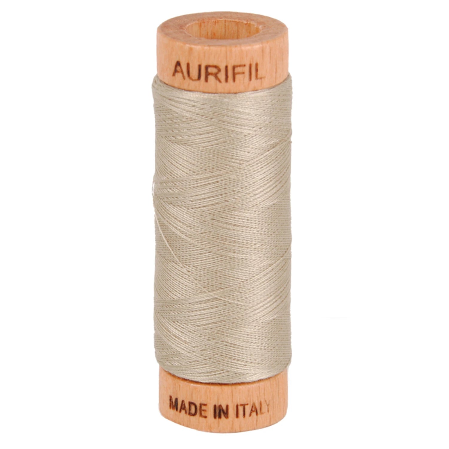 Aurifil 80wt 2-Ply Cotton Thread | Rope Beige (#5011) | 300 yds
