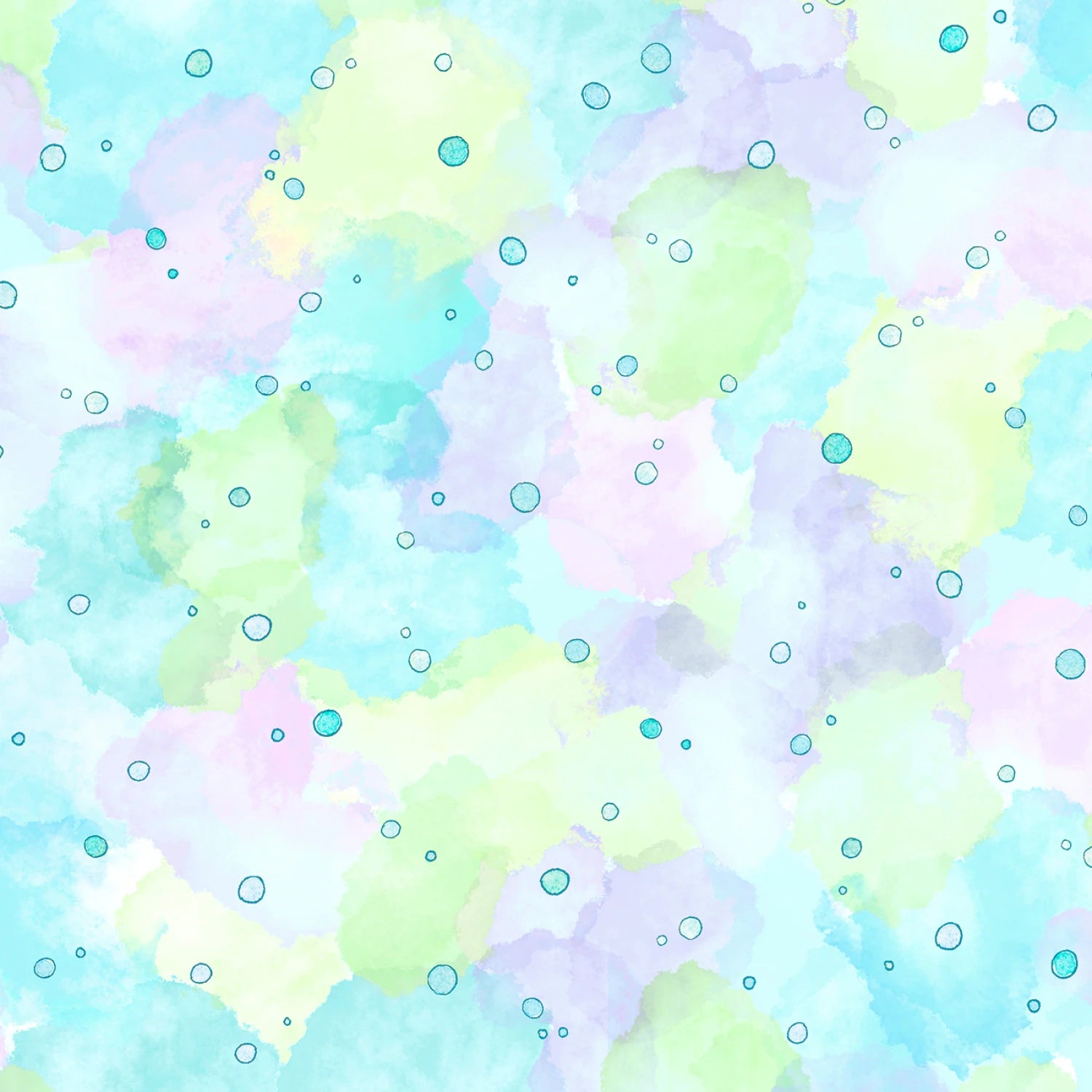 Pondside Pals | Clouds and Bubbles Light Multi by Jeremiah Ketner for P&B Textiles | POND6040-LMU