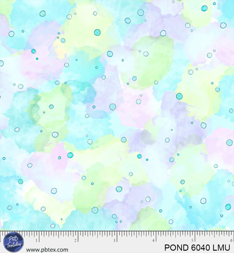 Pondside Pals | Clouds and Bubbles Light Multi by Jeremiah Ketner for P&B Textiles | POND6040-LMU