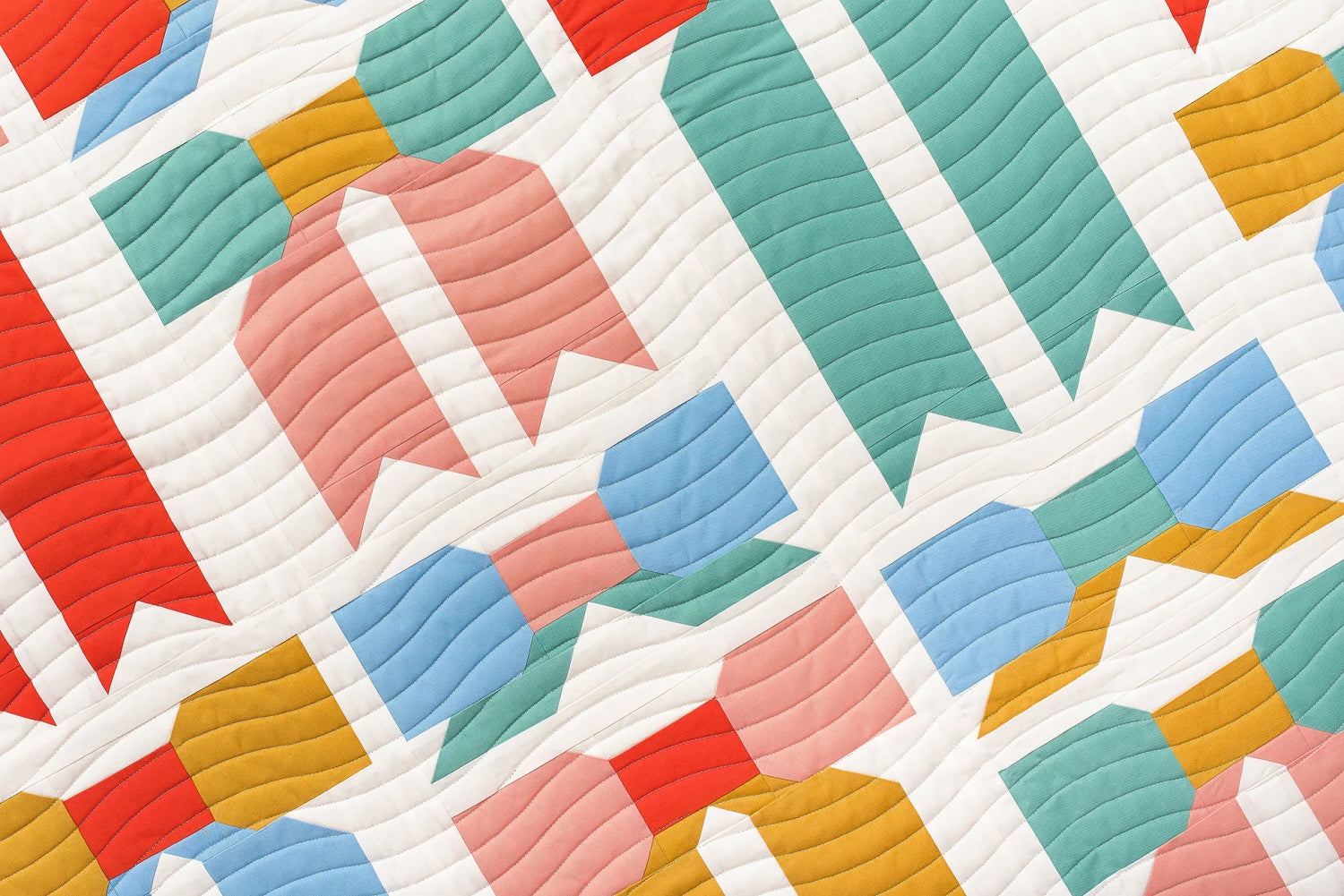 Top Knot Quilt Pattern by Pen + Paper Patterns | Lap/Throw Size | 53.5" x 65.5"