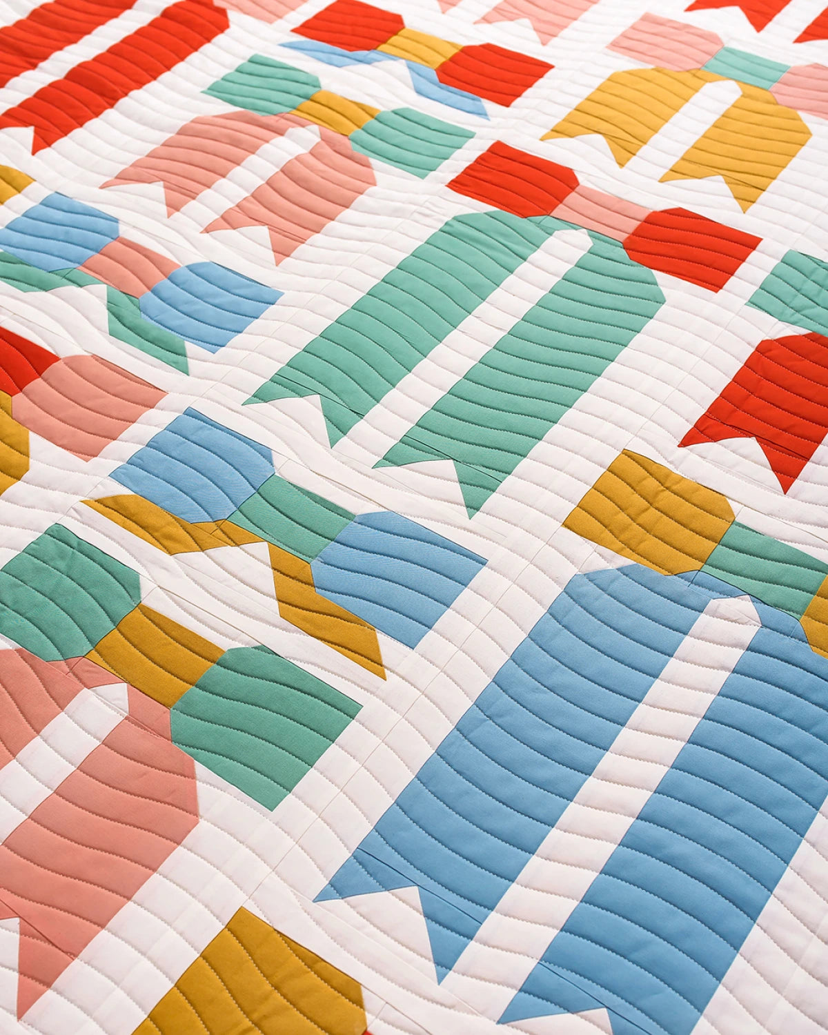 Top Knot Quilt Pattern by Pen + Paper Patterns | Lap/Throw Size | 53.5" x 65.5"