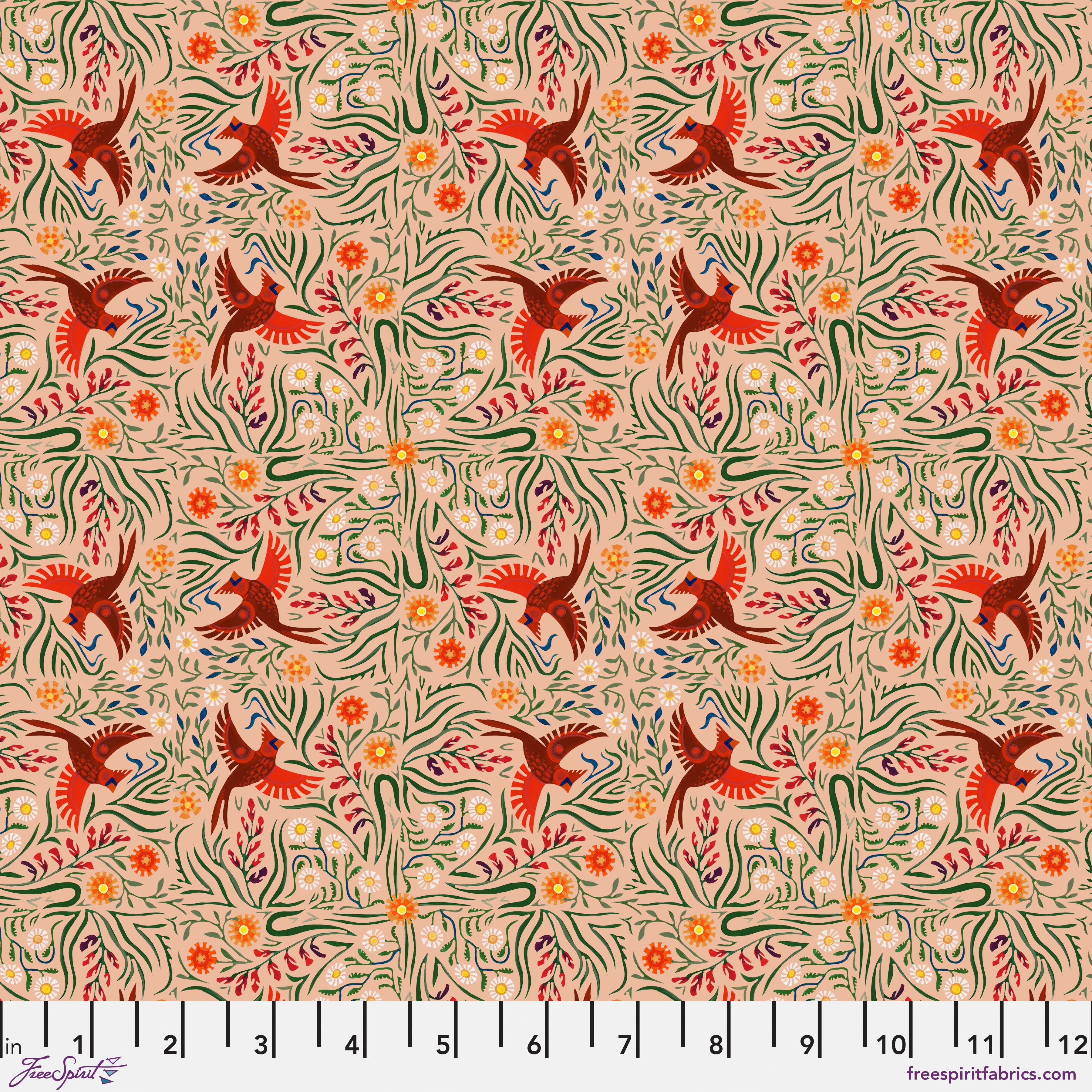 Backyard Wonder | Carefree Cardinals - Pink by Adam Trest for FreeSpirit | PWAT005.PINK
