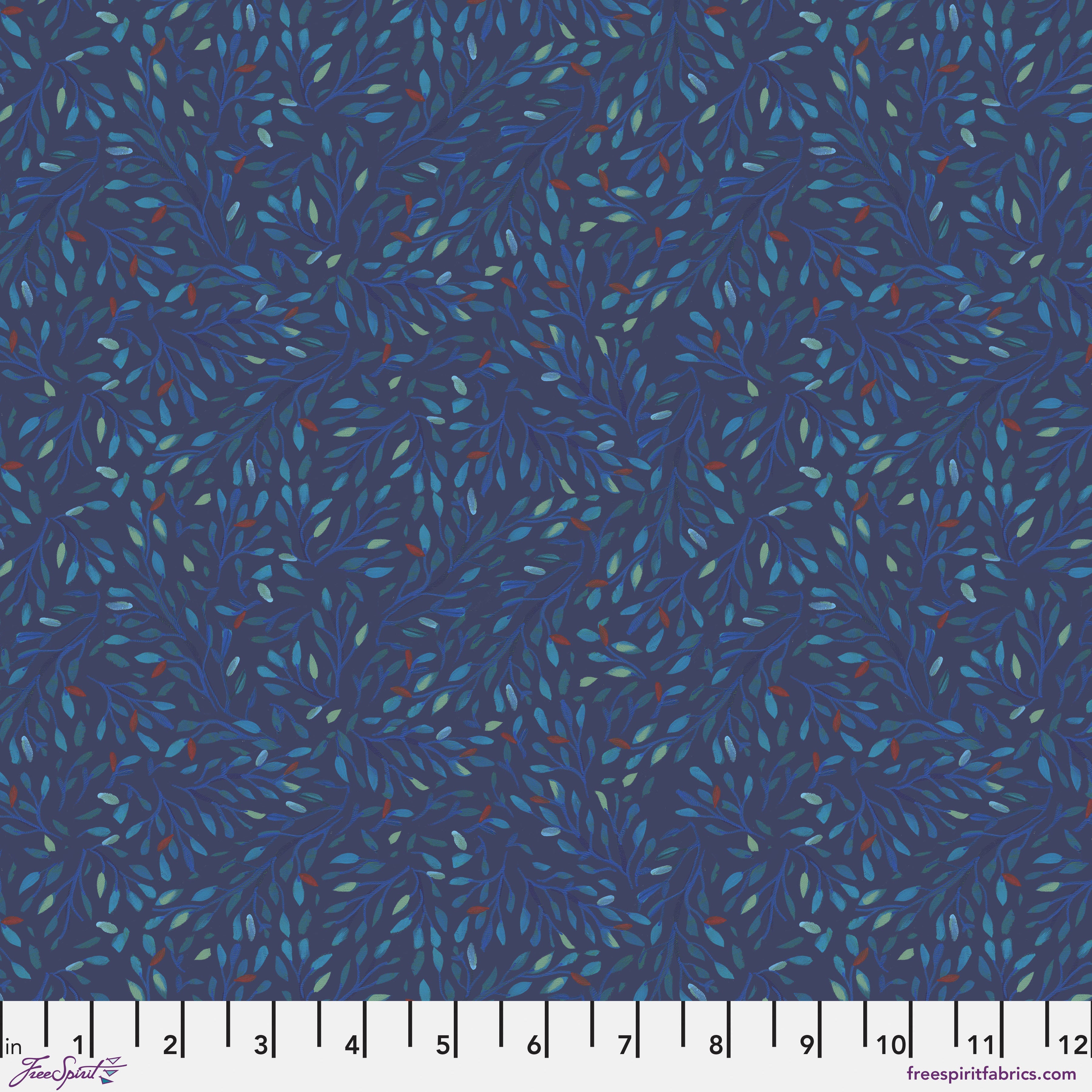 Backyard Wonder | Treetops in Blue - Navy by Adam Trest for FreeSpirit | PWAT008.NAVY