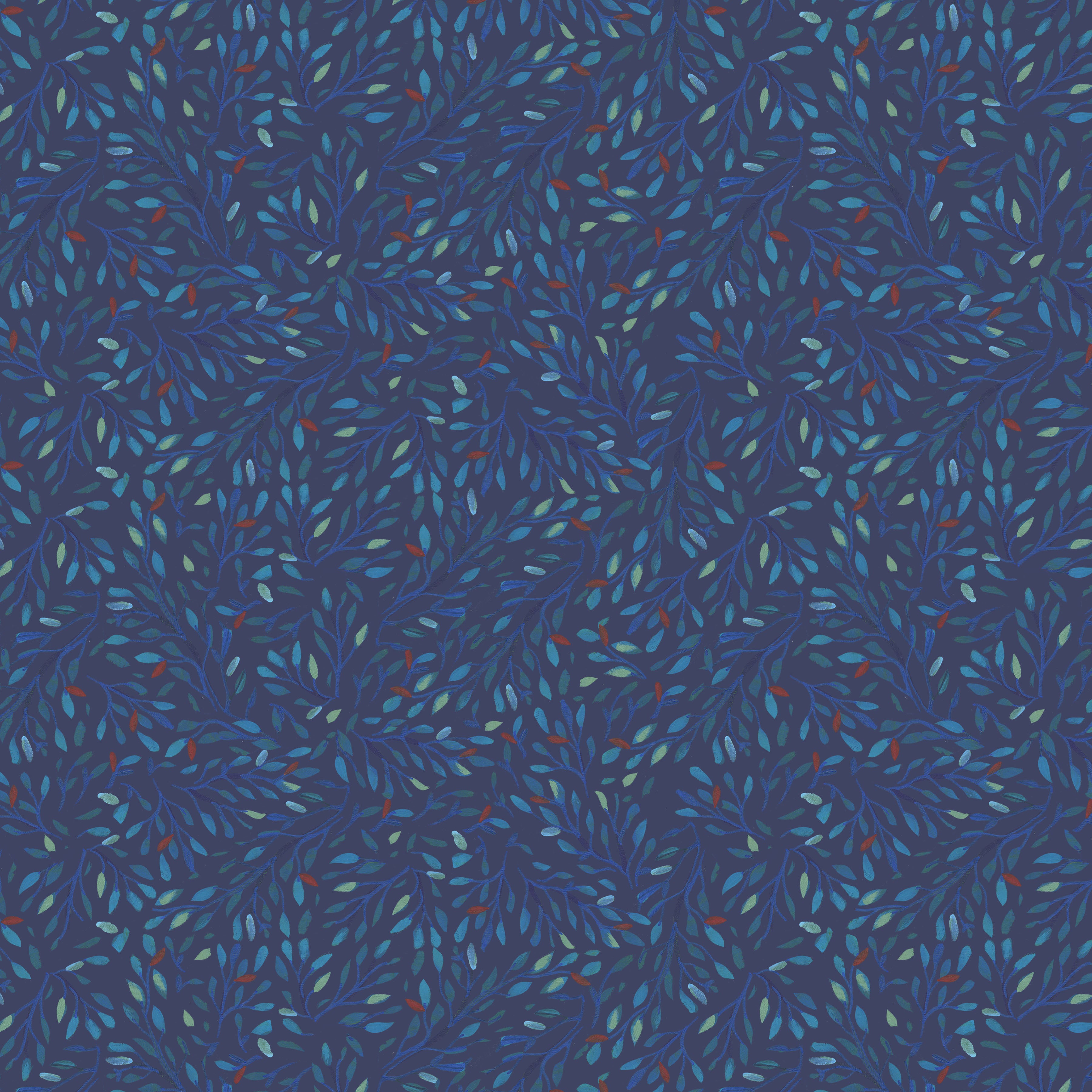 Backyard Wonder | Treetops in Blue - Navy by Adam Trest for FreeSpirit | PWAT008.NAVY