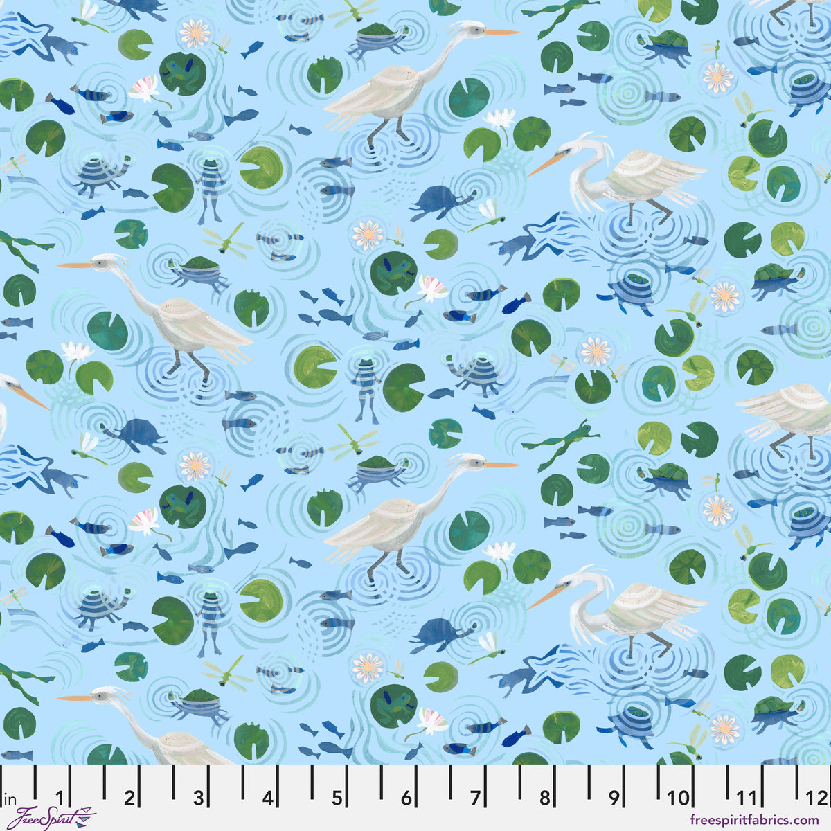 Azul | Pond Life by Adam Trest for FreeSpirit | PWAT018-AZUL