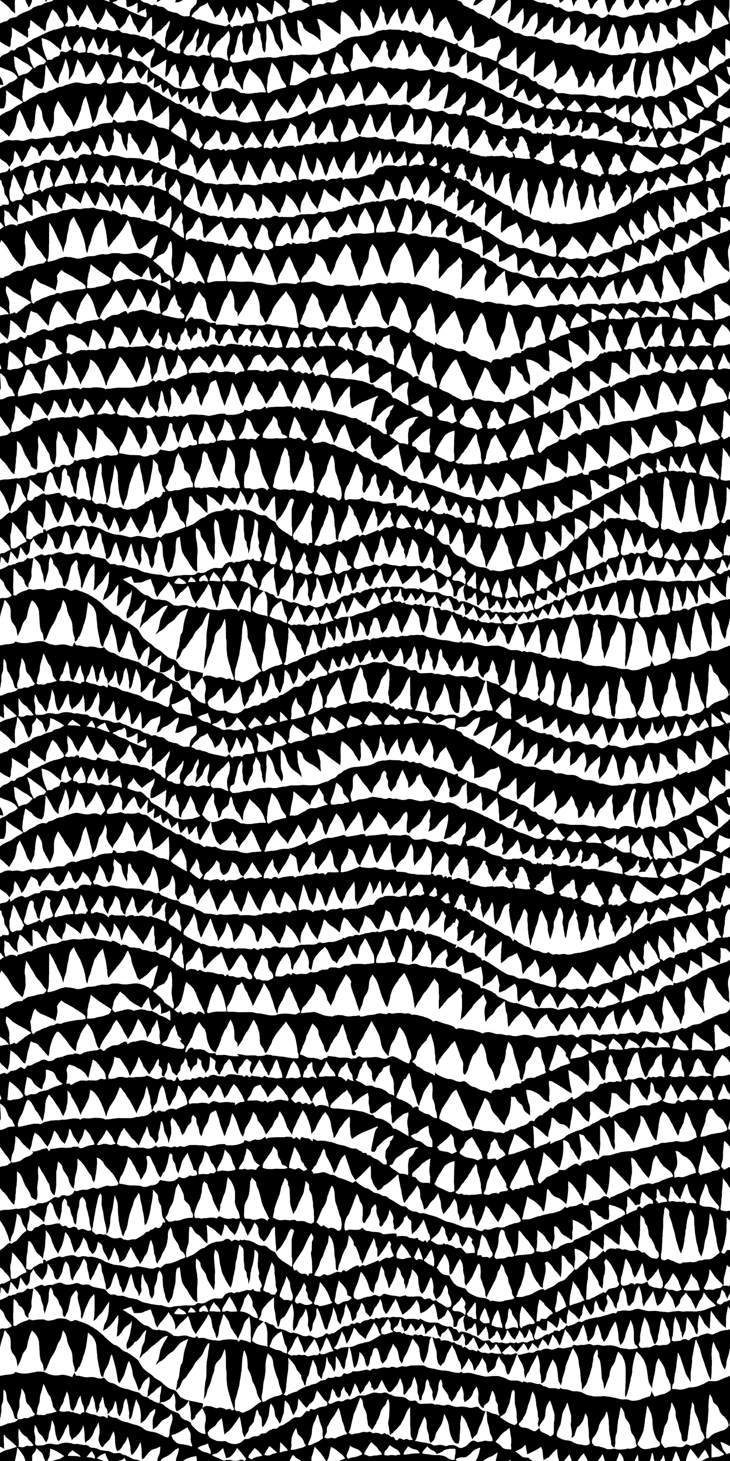 Stash | Sharks Teeth - Black by Kaffe Fassett Collective for FreeSpirit | PWBM060.BLACK